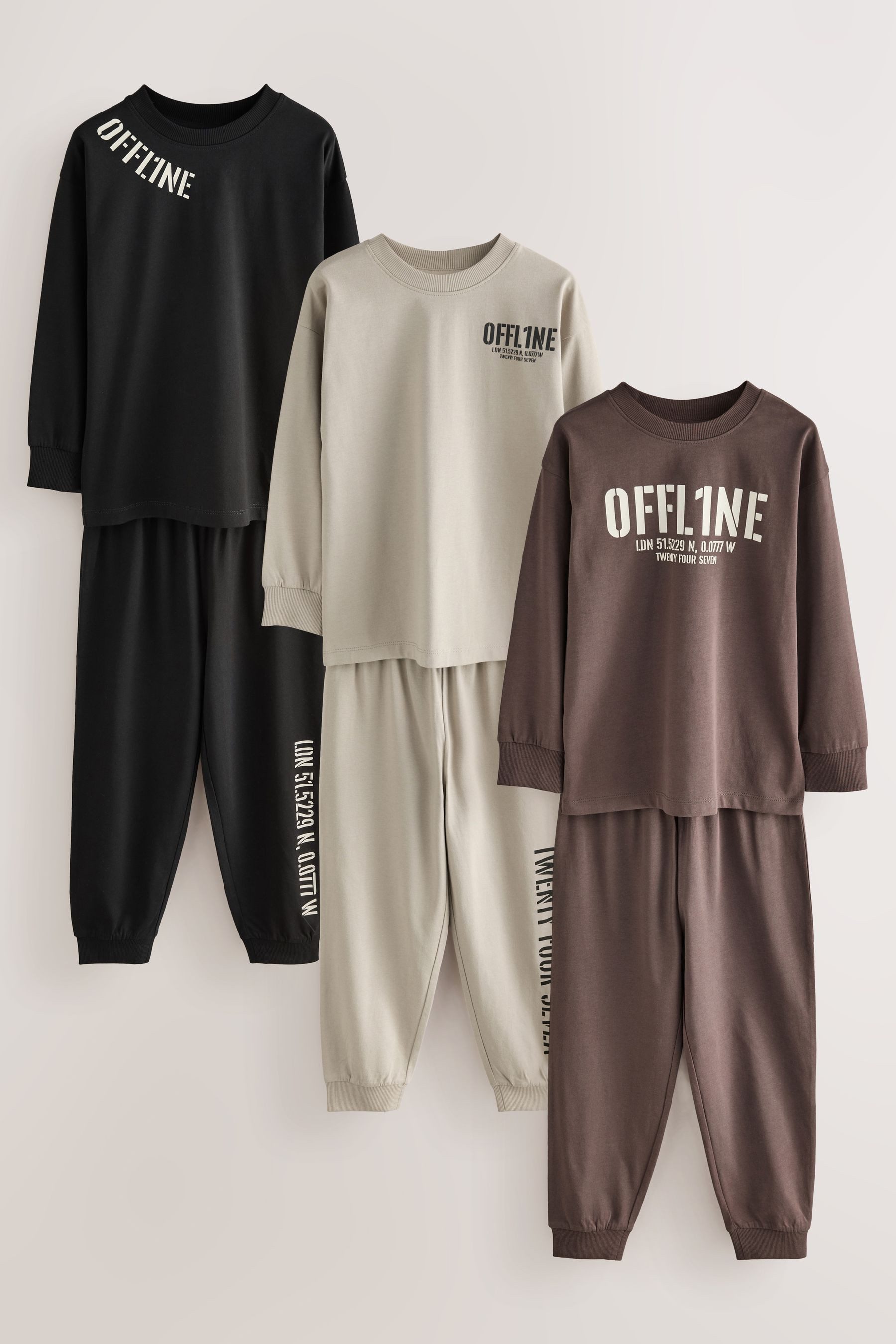 Next Pyjama 3er-Pack Schlafanzüge mit langen Ärmeln (6 tlg) – Bild 5 von 5