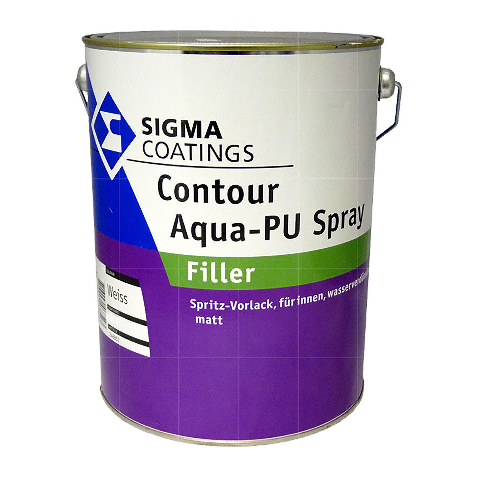 SIGMA Coatings Holzgrundierung CONTOUR AQUA-PU SPRAY FILLER - 5 LTR (WEISS)
