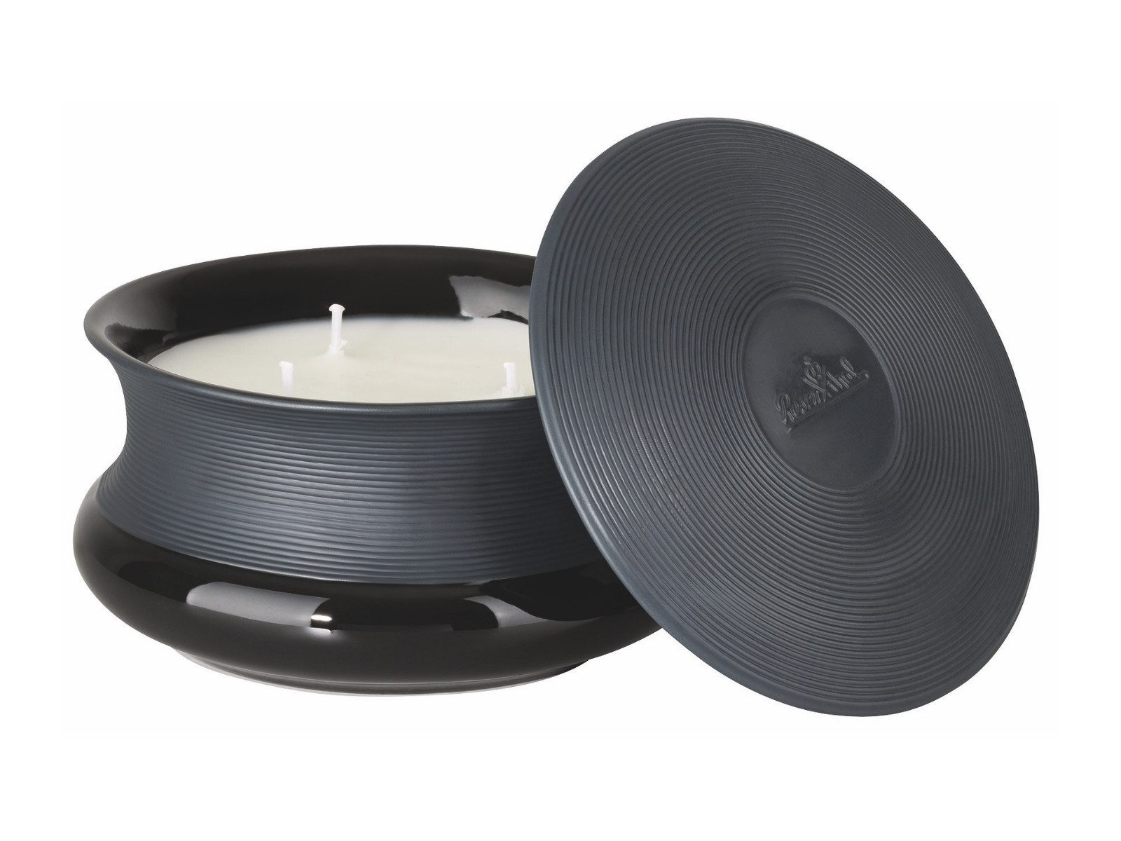 Rosenthal Duftkerze Viiva Duftkerze groß schwarz 8cm 2tlg