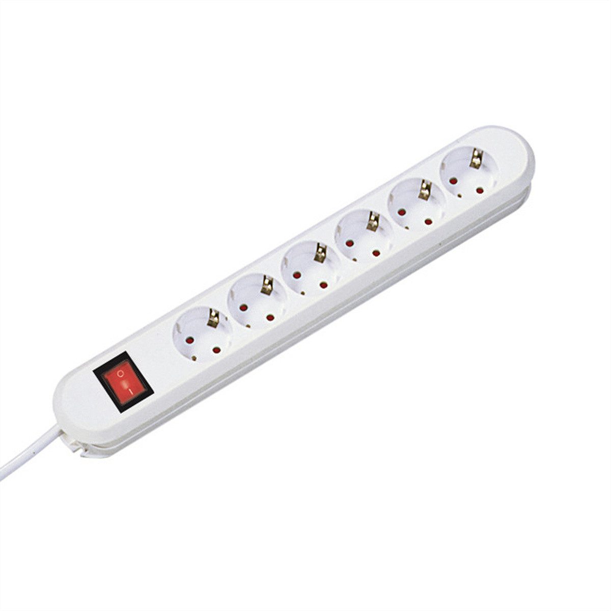 Bachmann SMART Steckdosenleiste 6x Schutzkontakt, Schalter Steckdosenleiste (Kabellänge 1.5 m), 381.250K