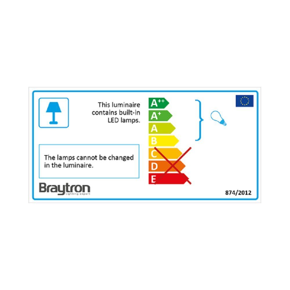 Braytron LED Wandleuchte LED A 15W mit Wandleuchte 1600lm IP65 Wandbefestigung 20W 1200lm