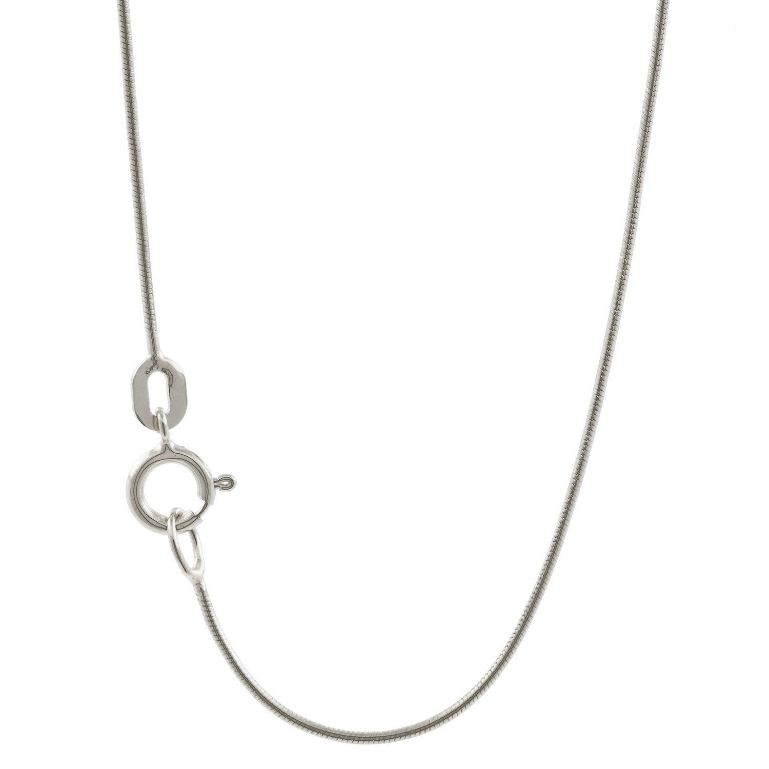 HOPLO Silberkette Silberkette Schlangenkette Länge 45cm - Breite 0,8mm - 925 Silber, Made in Germany – Bild 3 von 5
