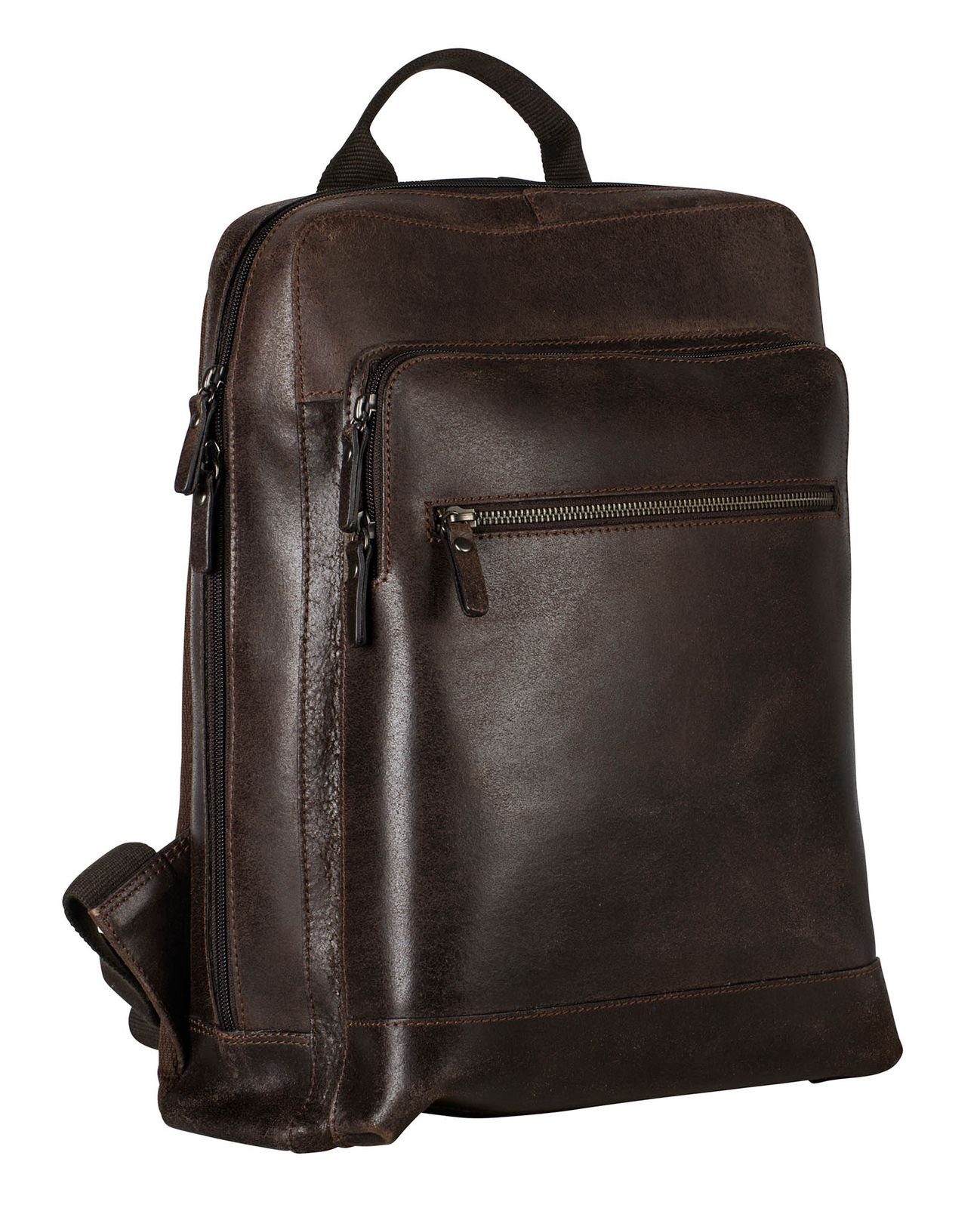 Leonhard Heyden Rucksack Backpack (Set, 2-tlg), aus echtem Rindsleder
