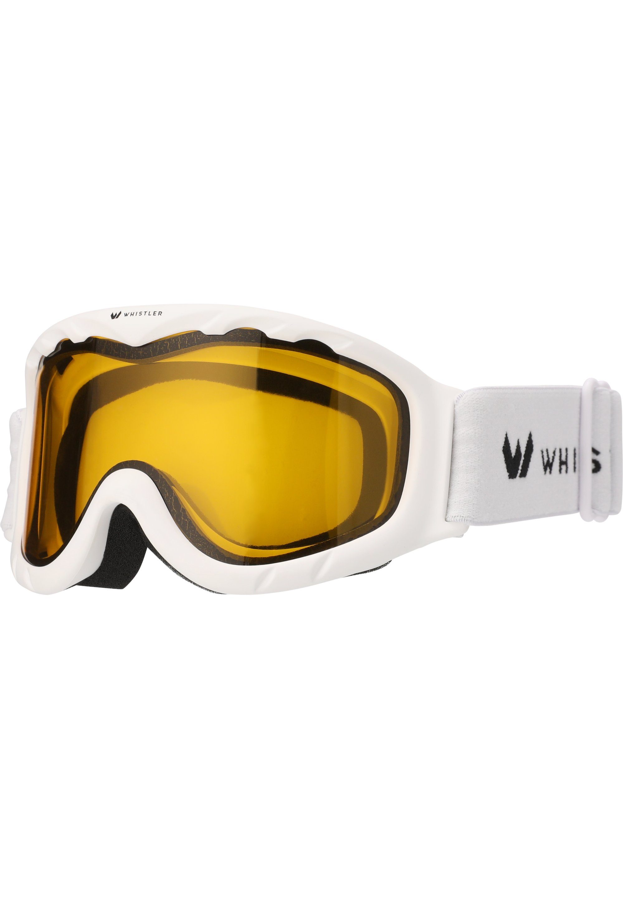 Skibrille Ski Anti-Fog-Beschichtung WHISTLER Goggle, weiß WS300 Jr. mit