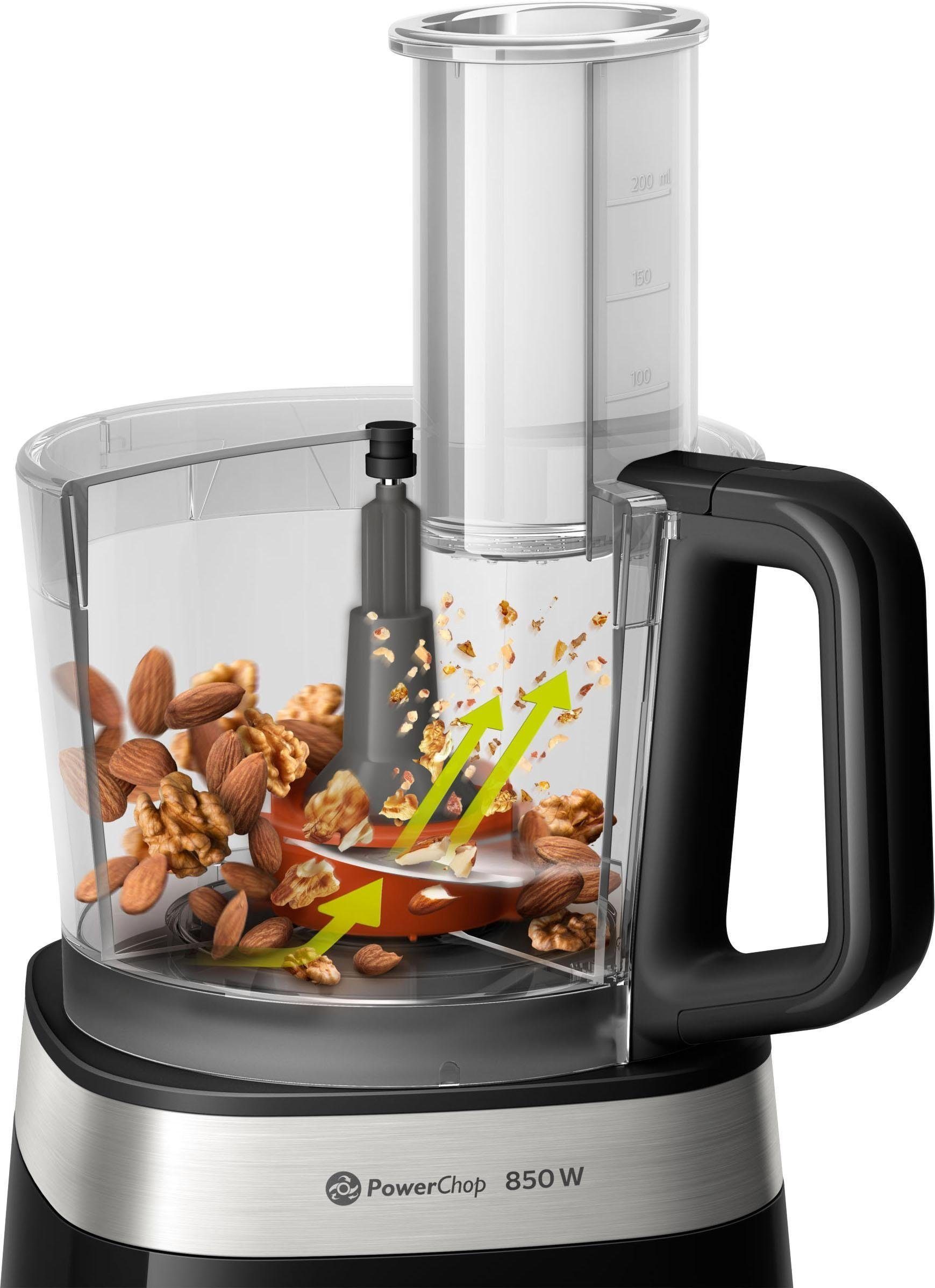 Philips Küchenmaschine HR7530/10 Viva Collection, 850 W, 2,1 l Schüssel, 31 Funktionen, inkl. 2-in-1 Schneidescheibe und Zitruspressenaufsatz – Bild 3 von 5
