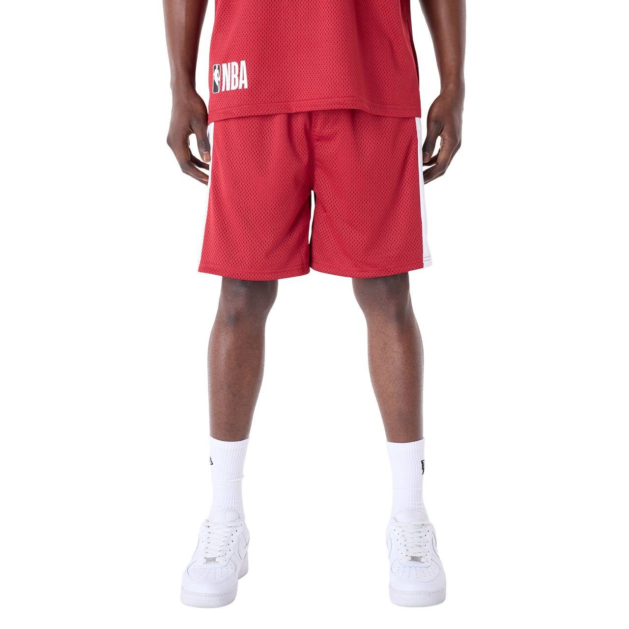 New Era Trainingsshorts Short New Era NBA Miami Heat mesh elastischer Bund mit Kordelzug
