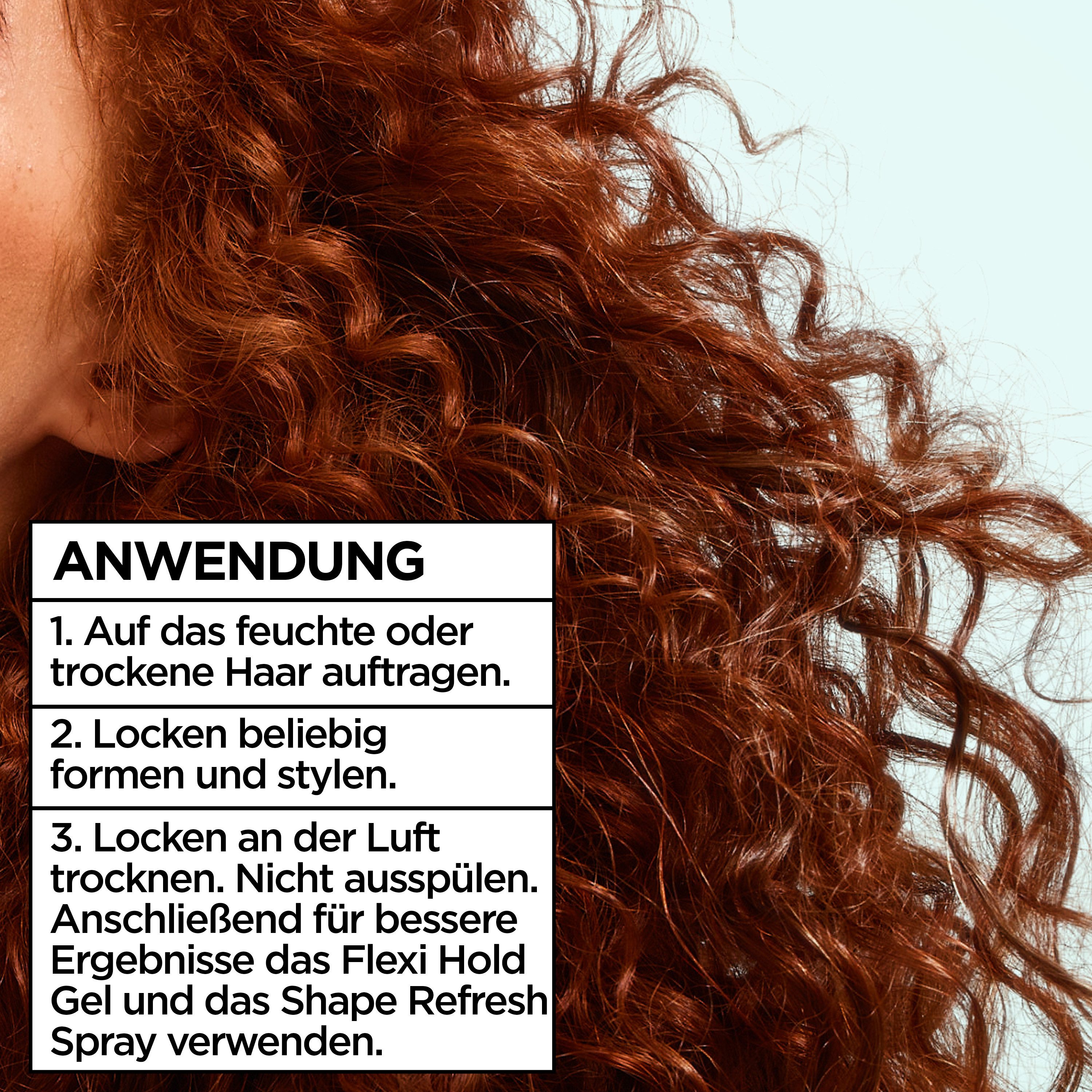 GARNIER Leave-in Pflege FRUCTIS LOCKEN METHODE AIR DRY CREAM, für lockiges Haar, mit Frizz-Kontrolle bis zu 100 Stunden – Bild 5 von 5