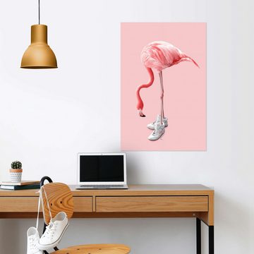 Posterlounge Wandfolie Jonas Loose, Sneaker-Flamingo, Jugendzimmer Illustration