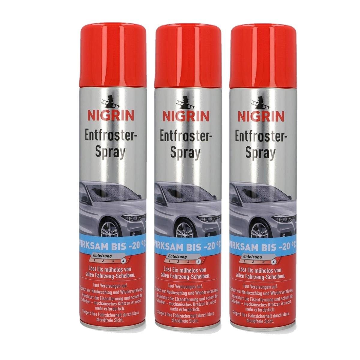 NIGRIN Multifunktionsöl NIGRIN Entfroster- Spray 400ml - Wirksam bis -20°C  (3er Pack)