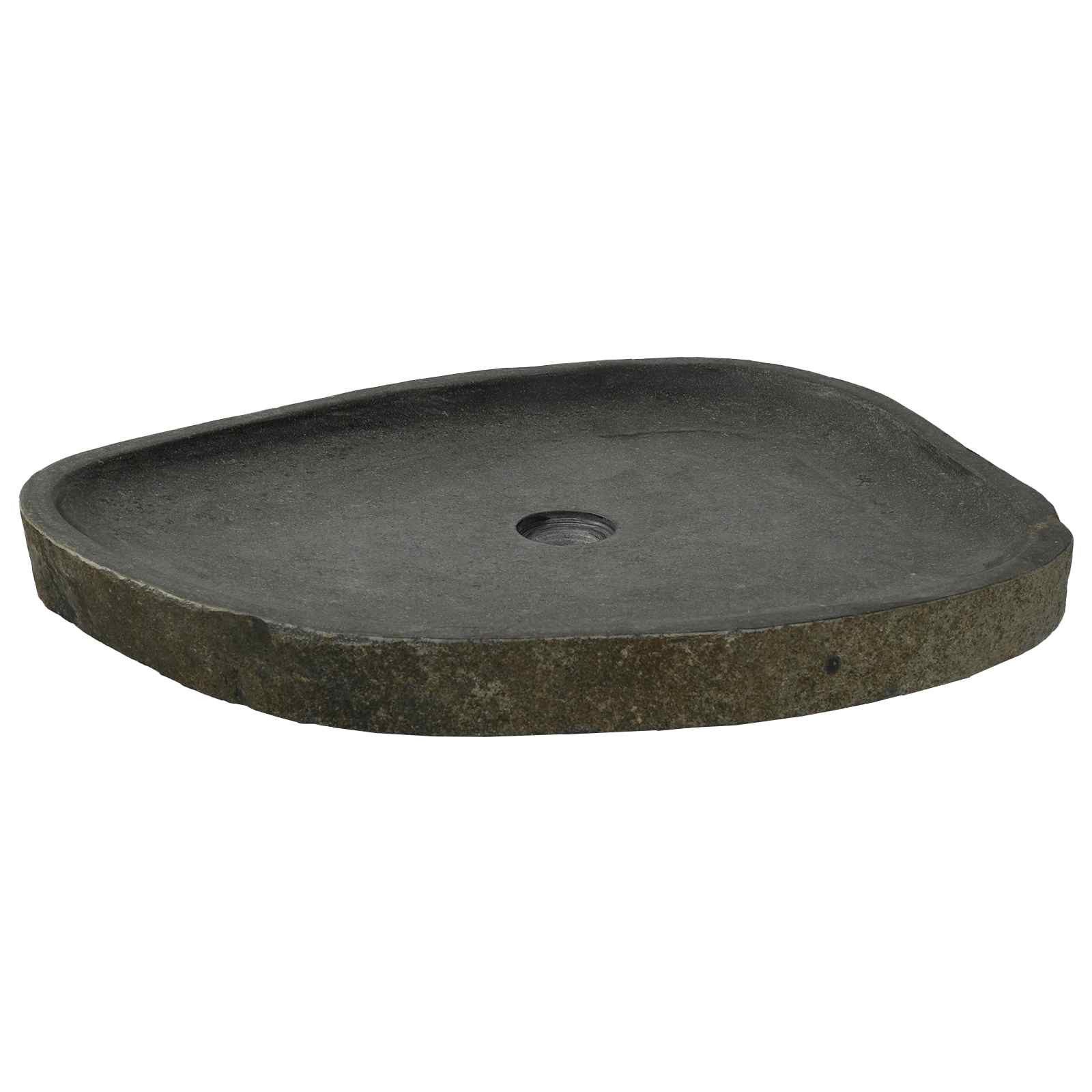 vidaXL Waschbecken Waschbecken Grau 65 x 50 x 6 cm Flussstein (1-St)