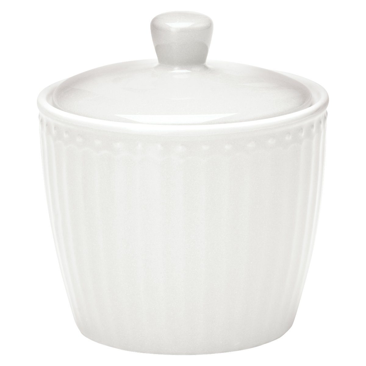 Greengate Zuckerdose Alice Zuckerdose white 10 cm, Steinzeug