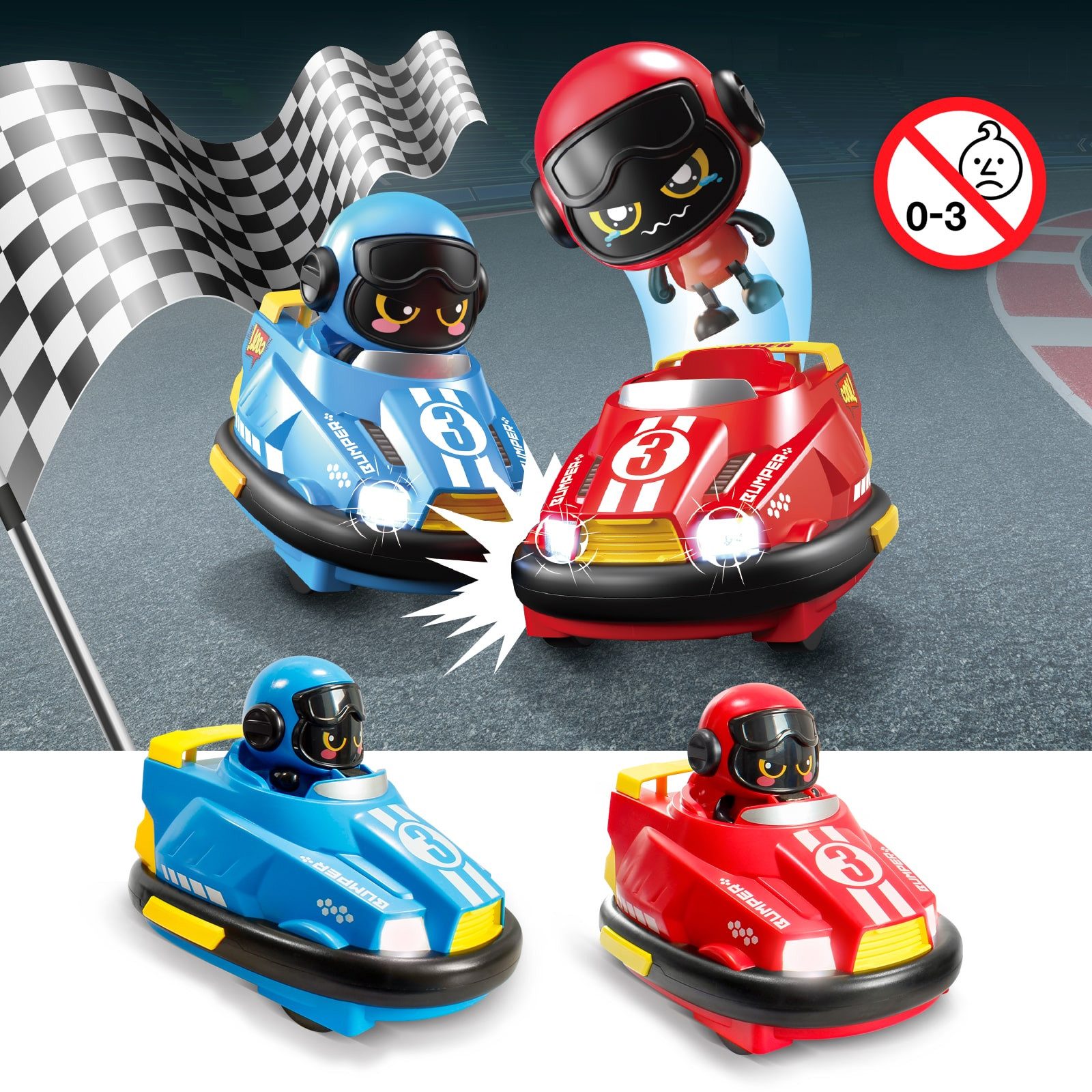 EAXUS RC-Auto Super Bumper Car - 2x Crash Stunt Auto (Für 2 Spieler, Rot & günstig online kaufen