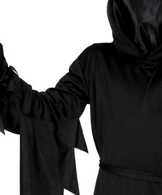Karneval-Klamotten Kostüm Horror Kinder Gewand unsichtbarer Gesichtsmaske, Halloween Kapuzenumhang schwarz mit unsichtbarer Maske