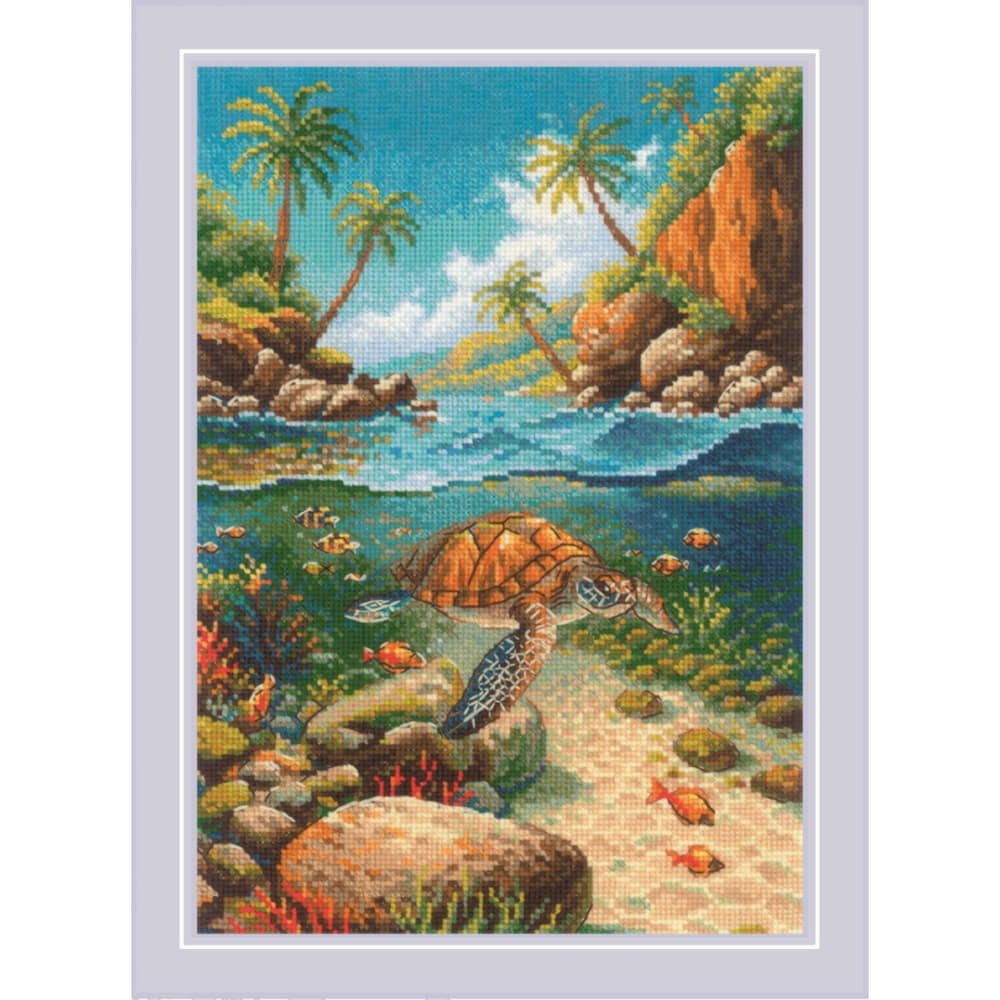 Riolis Kreativset Riolis Kreuzstich Stickpackung "Unter Wasser", Zählmuster, 21x30cm, (embroidery kit by Marussia)
