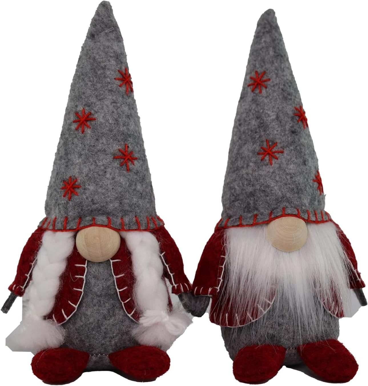 hausleben Wichtel zum Aufstellen – 35 cm (2 St), – Skandinavische Tomte Figuren