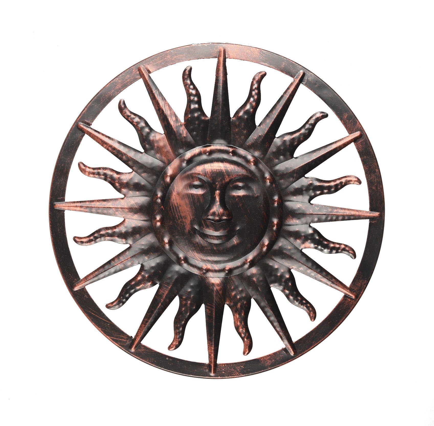 Spetebo Wanddekoobjekt LED Solar Wand Deko 40 cm - SONNE (Stück, 1 St., Sol günstig online kaufen