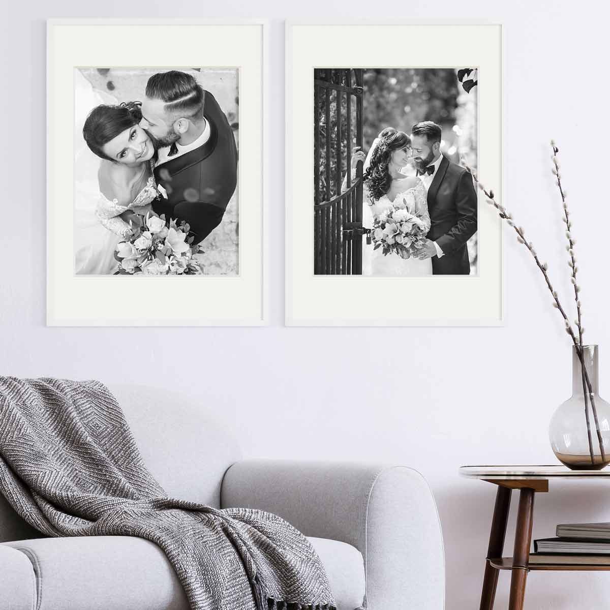 PHOTOLINI Bilderrahmen 2er Set Echtholz mit günstig online kaufen