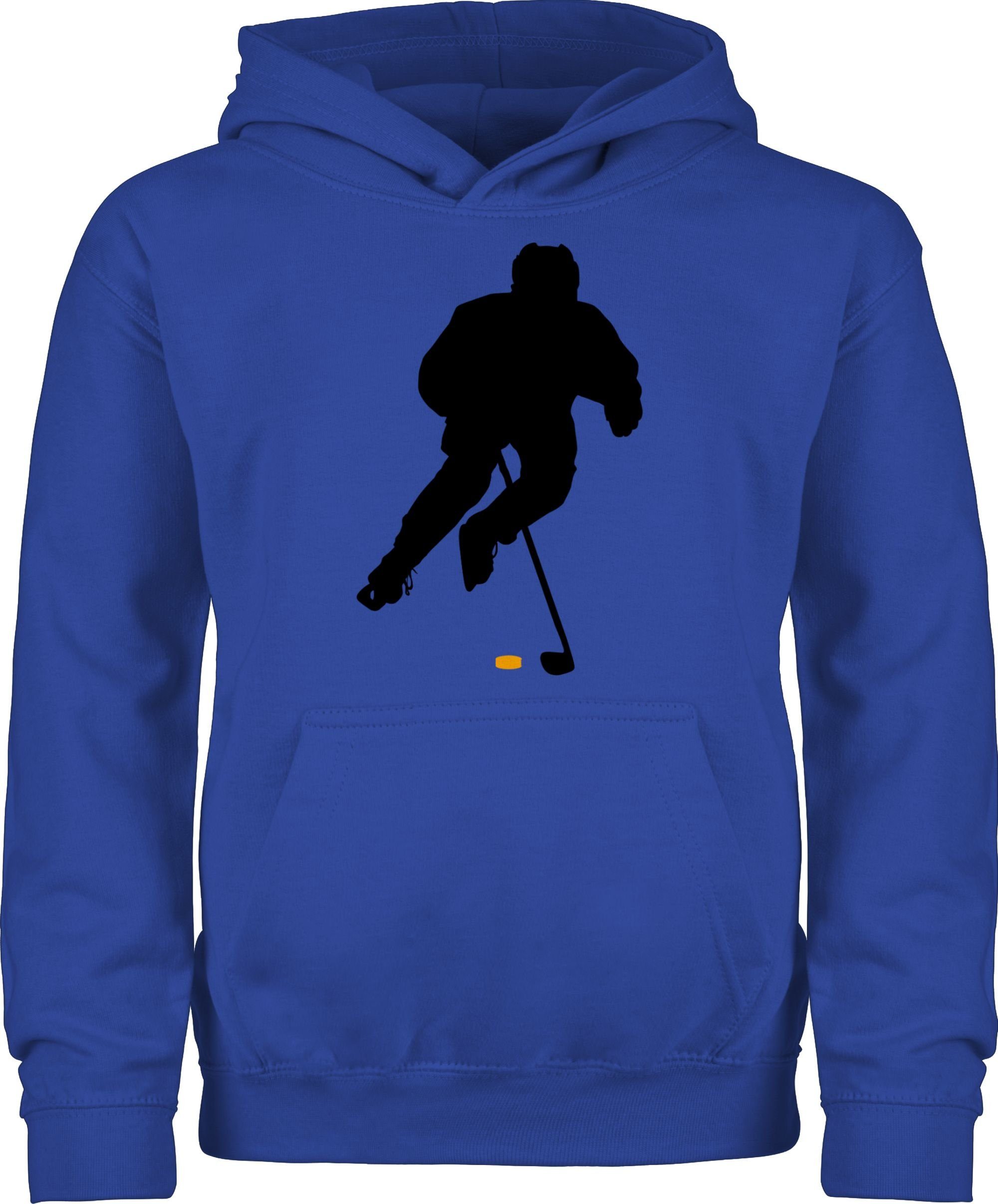 2 Royalblau Spieler Eishockey Hoodie Kinder Kleidung Shirtracer Sport