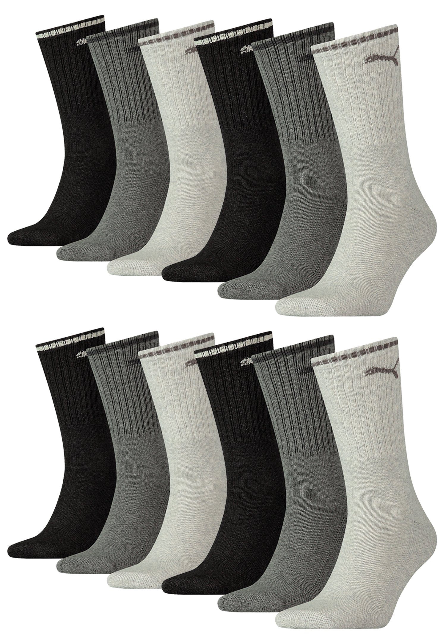 PUMA Socken CREW SOCK STRIPE 12 Paar (Spar-Pack, 12-Paar, 12er-Pack) günstig online kaufen