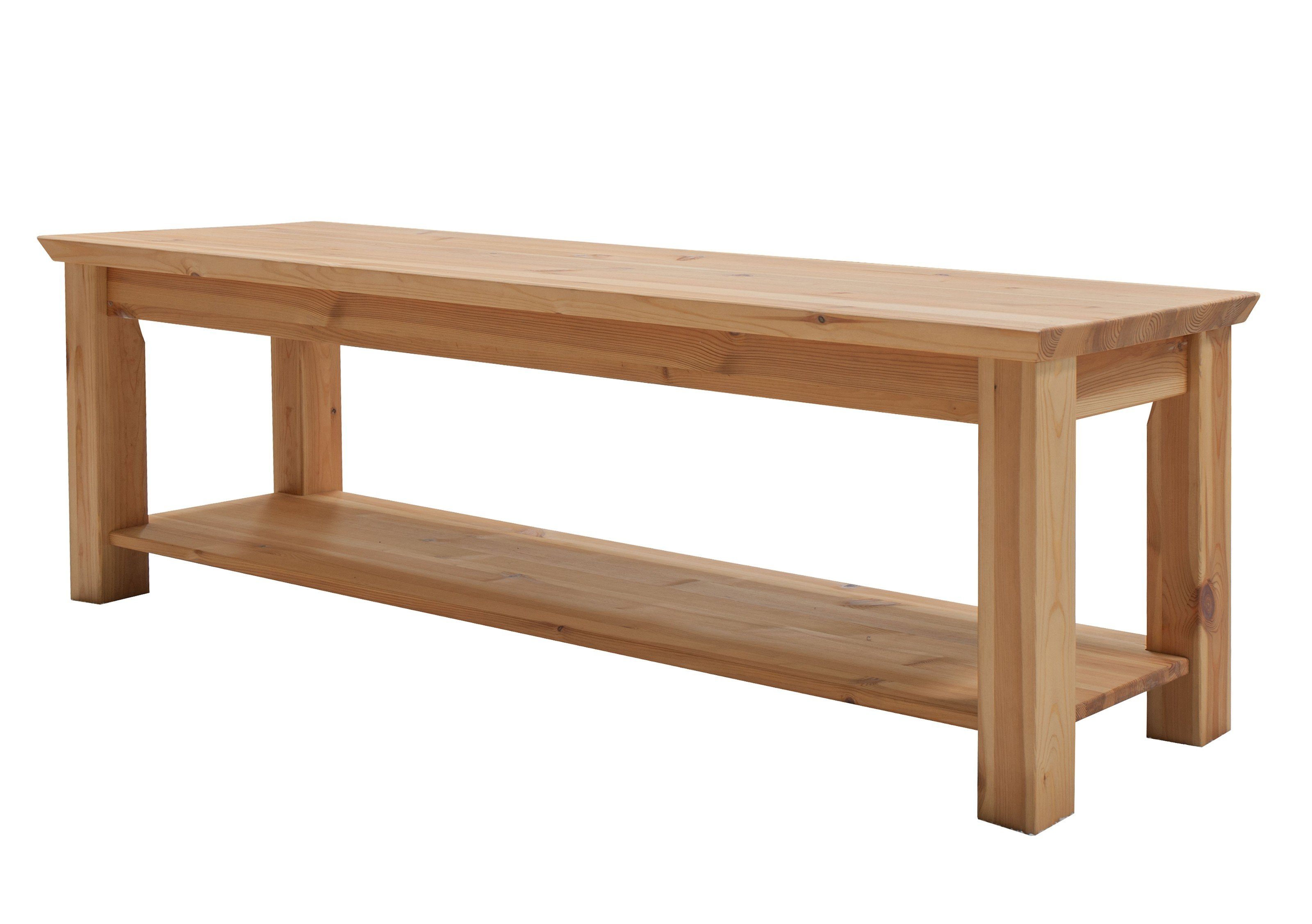 Lebenswert Bettbank SZ-0079 (BxHxT: 140x43x36 cm), aus Kiefernholz geölt und gebeizt in eiche
