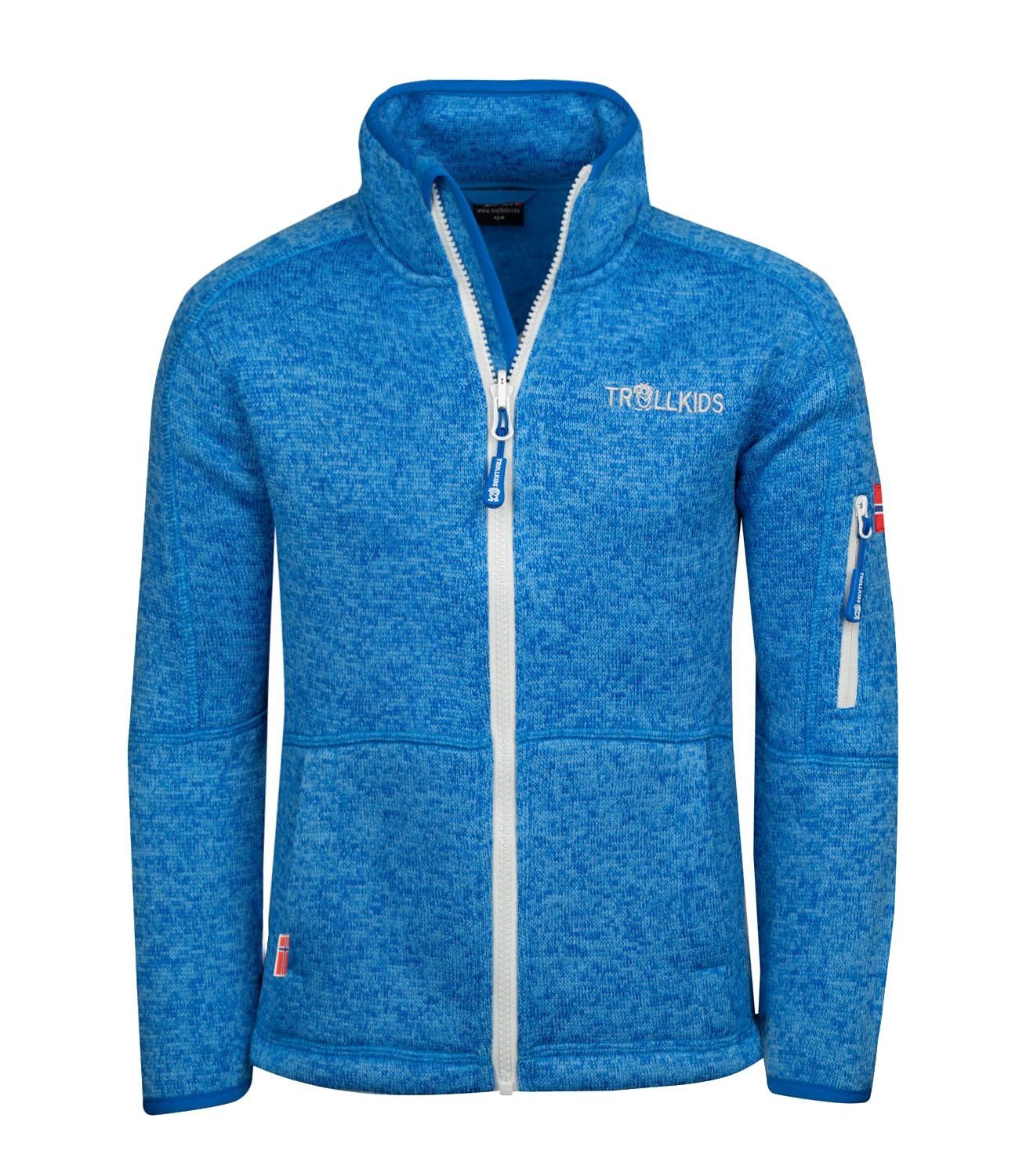 TROLLKIDS Fleecejacke Jondalen Leuchtendes Blau/wolkig grau