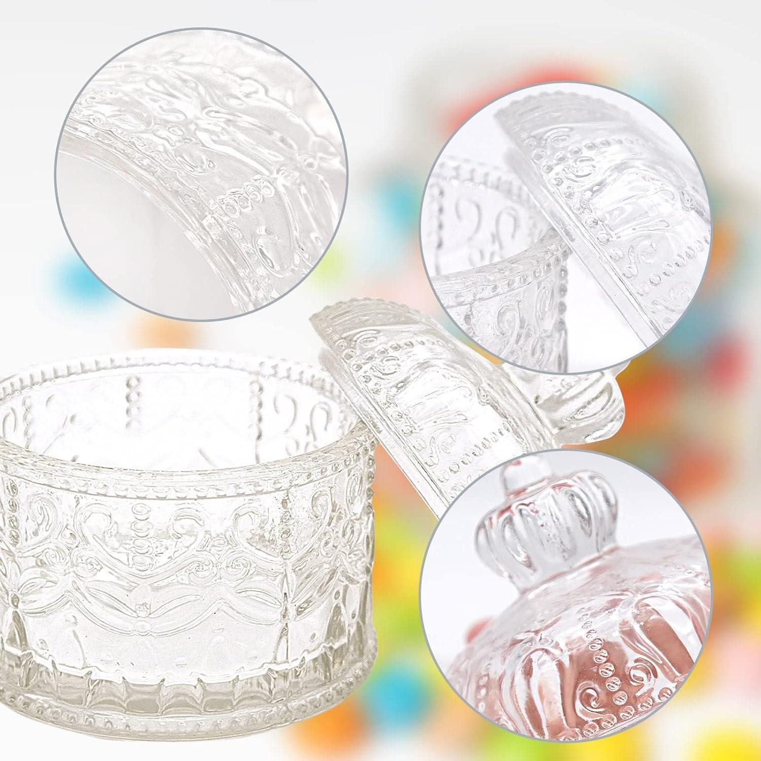 LuxusKollektion Zuckerdose 2er Set Kristallglas Vorratsbehälter mit Deckel Süßigkeiten