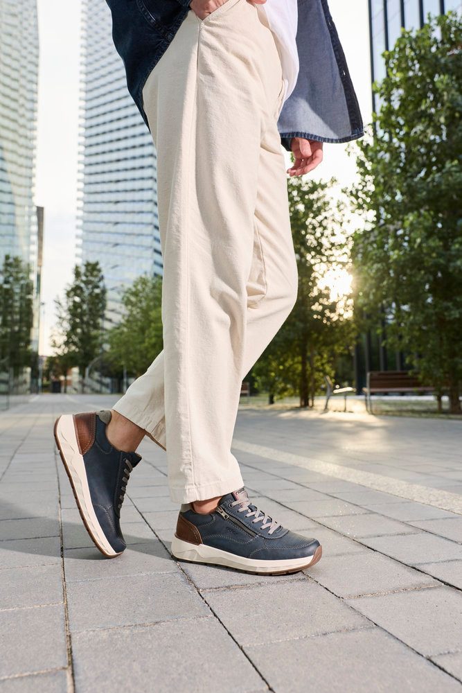 Rieker Sneaker Schnürschuh, Halbschuh, Freizeitschuh mit Reißverschluss seitlich