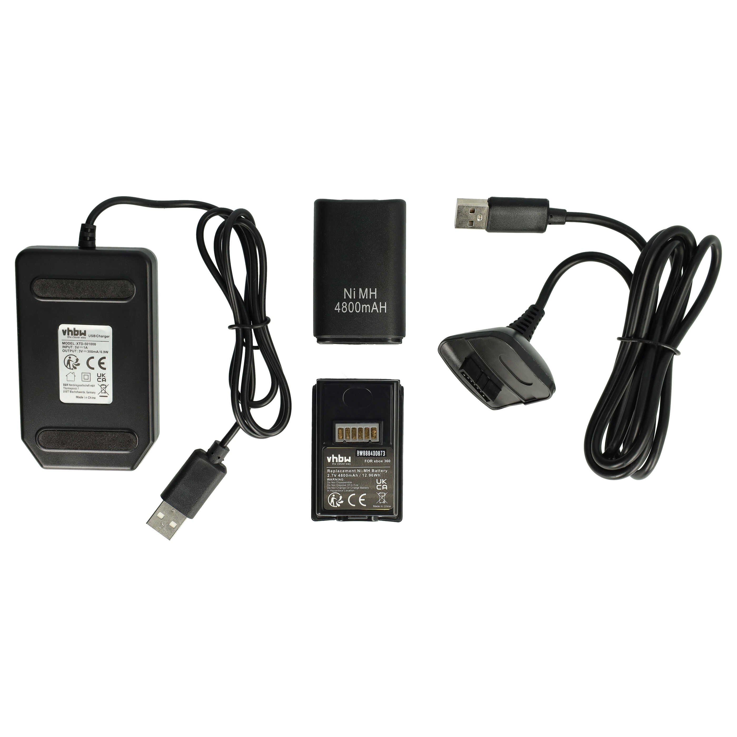 vhbw passend für Microsoft Xbox 360 Controller Spielekonsole / Controller Controller-Ladestation