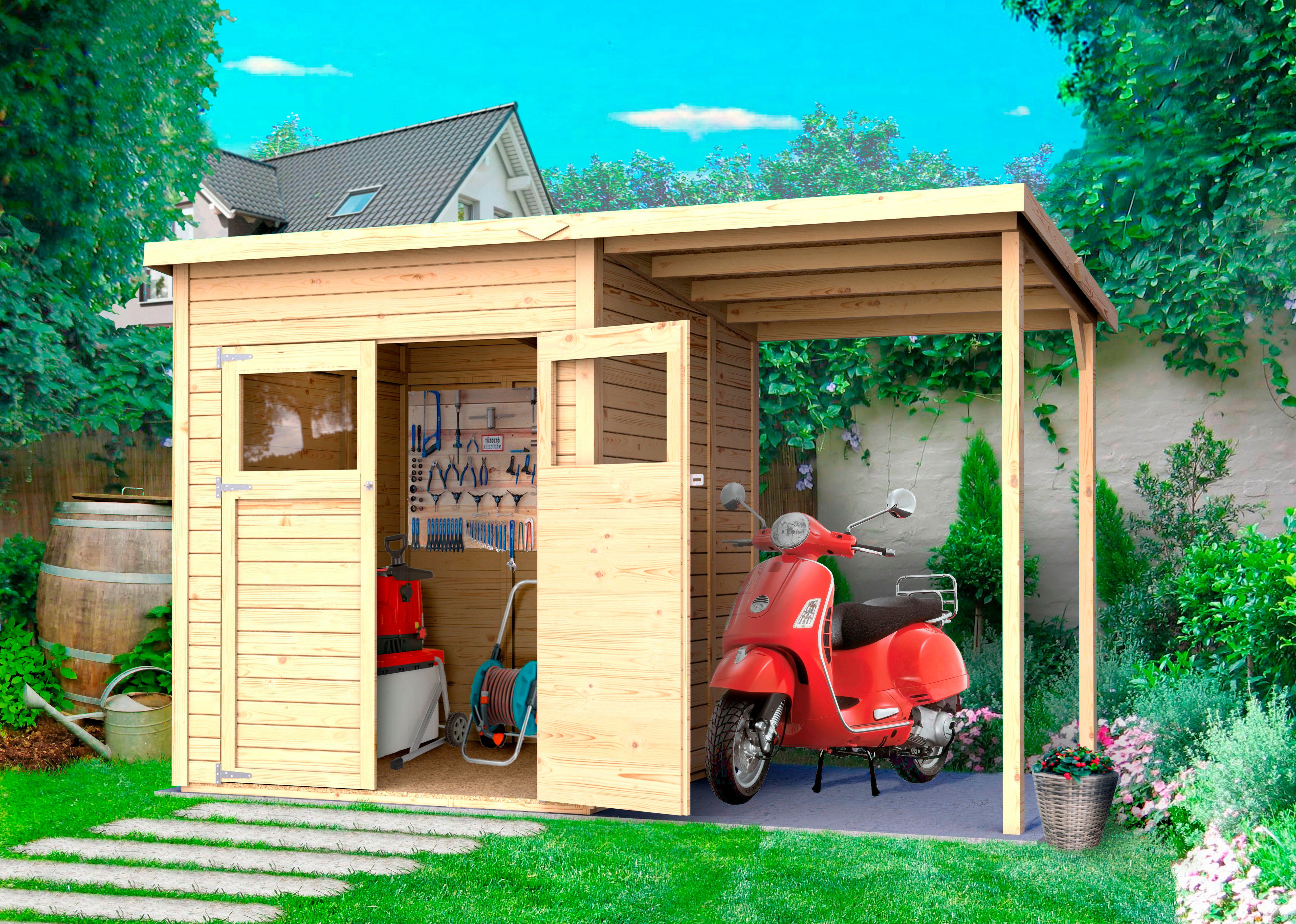 KONIFERA Gartenhaus Amrum 2, BxT: 340x199 cm, (Set), Inklusive Fussboden