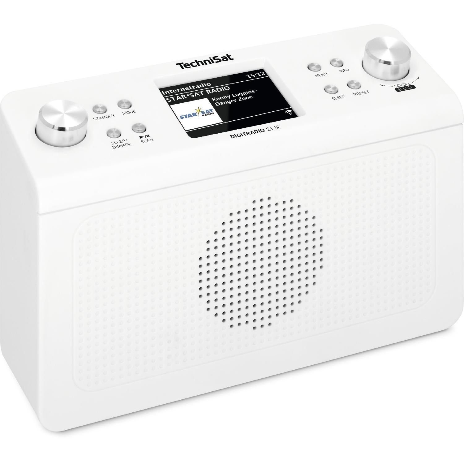 DIGITRADIO TFT-Farbdisplay Digitalradio, 2,8" TechniSat UKW-Radio, Digitalradio DAB+ weiß (DAB) Bluetooth (Bluetooth, 21 IR TFT) DAB+ Digitalradio