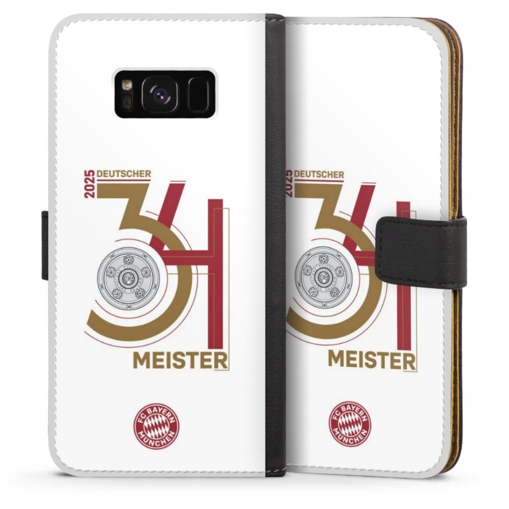 DeinDesign Handyhülle FC Bayern München Meister Offizielles Lizenzprodukt, Samsung Galaxy S8 Plus Hülle Flip Case Klapphülle Handytasche Leder