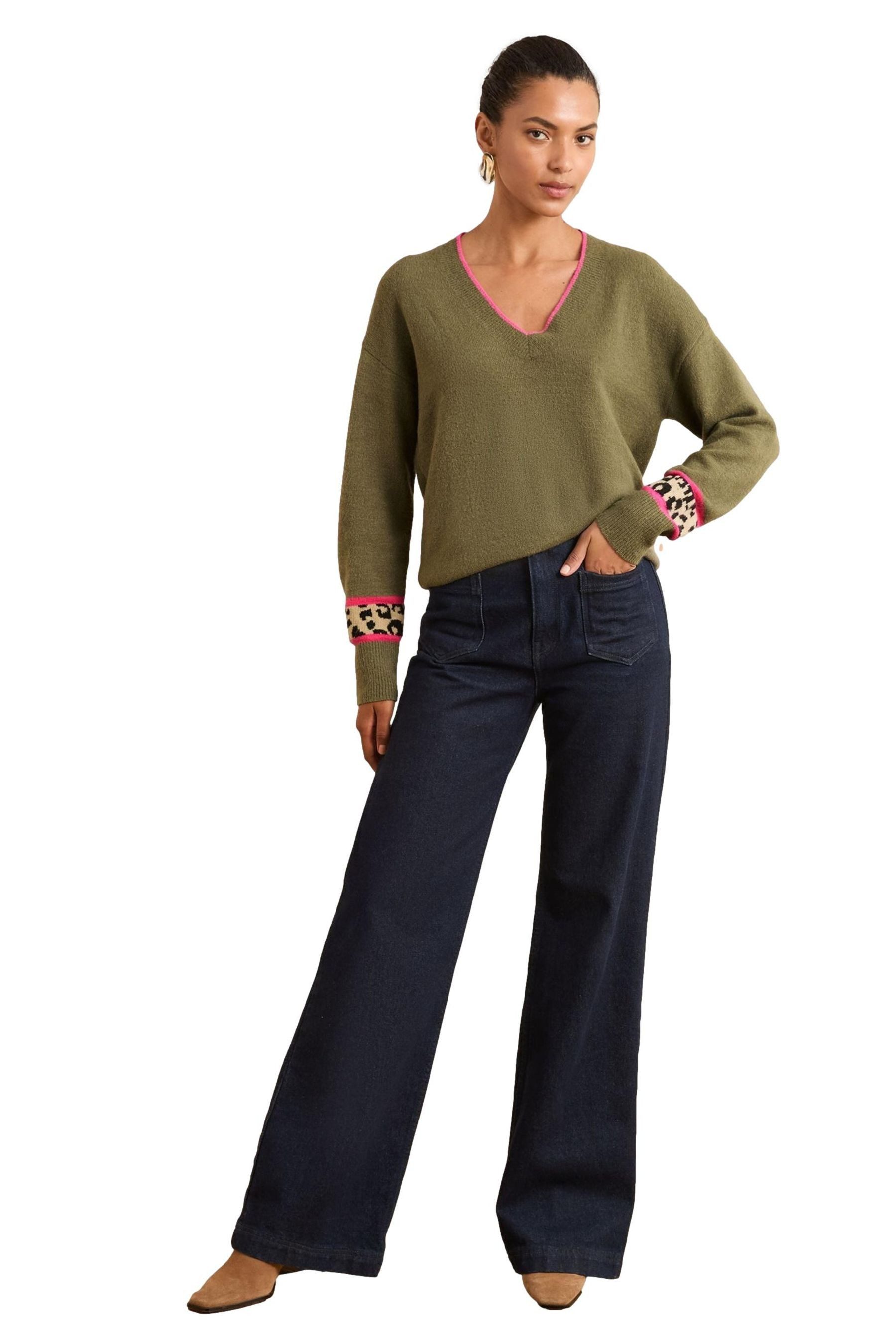 V-Ausschnitt-Pullover Love & Roses Strickpullover, Regular