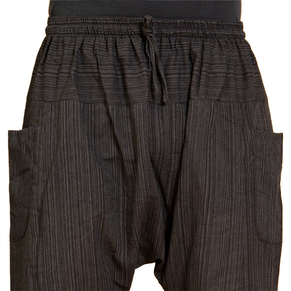 PANASIAM Relaxhose Chillhose Lini lockere Boho Hose aus 100% Baumwolle bequem und in natürlichen Farben Freizeithose mit Gummibund Unisex Sommerhose
