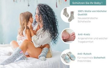LK Trend & Style Socken Soxs.Co Schafwollsocken für Mama und Baby Geschenkset zur Geburt (Spar-Set, 2 Paar) Kuschel-Alarm Anti-Kratz Garantie das ultimative Geschenkset