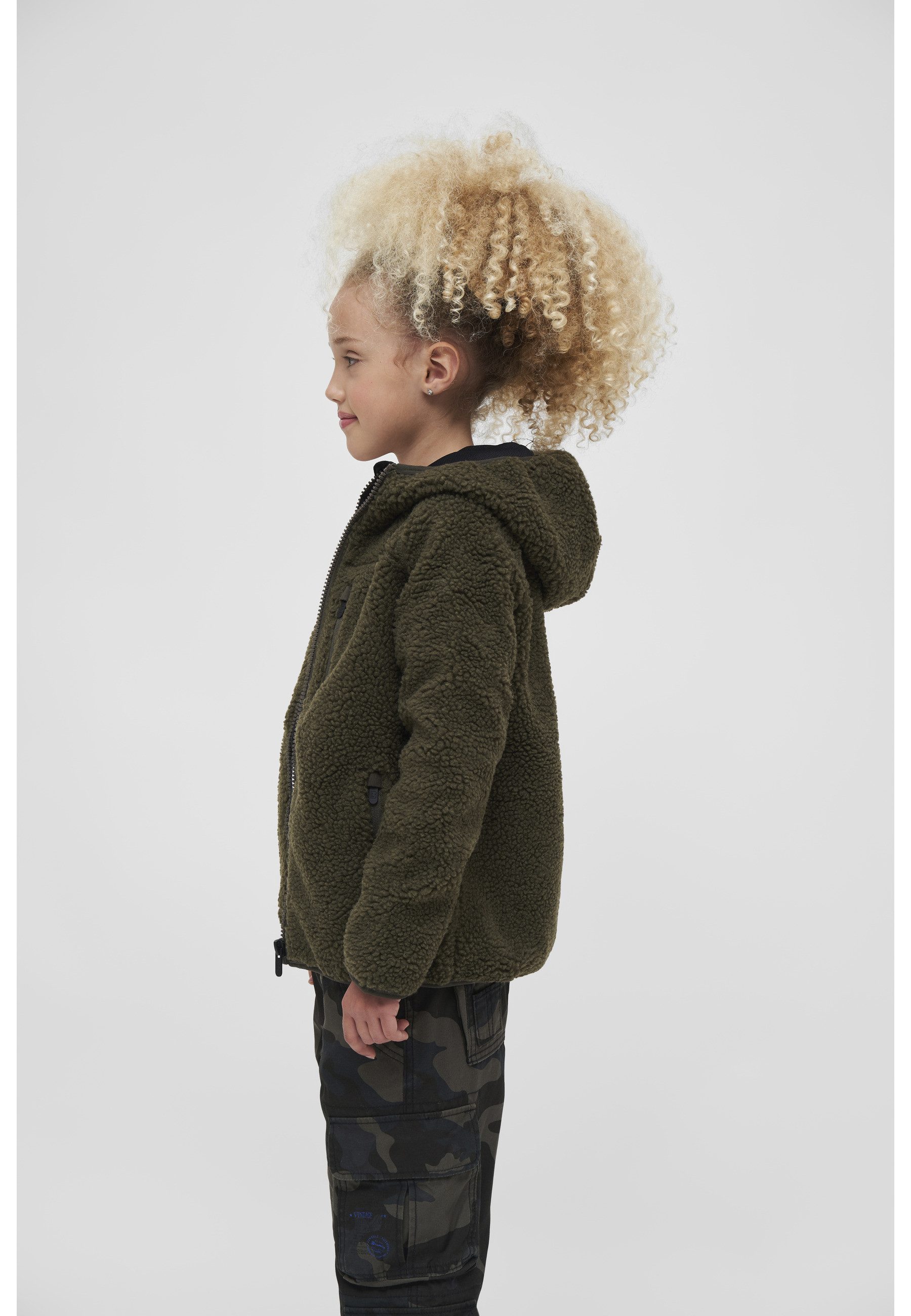 Brandit Allwetterjacke Brandit Damen Kids Teddyfleecejacket Hood (1-St)
