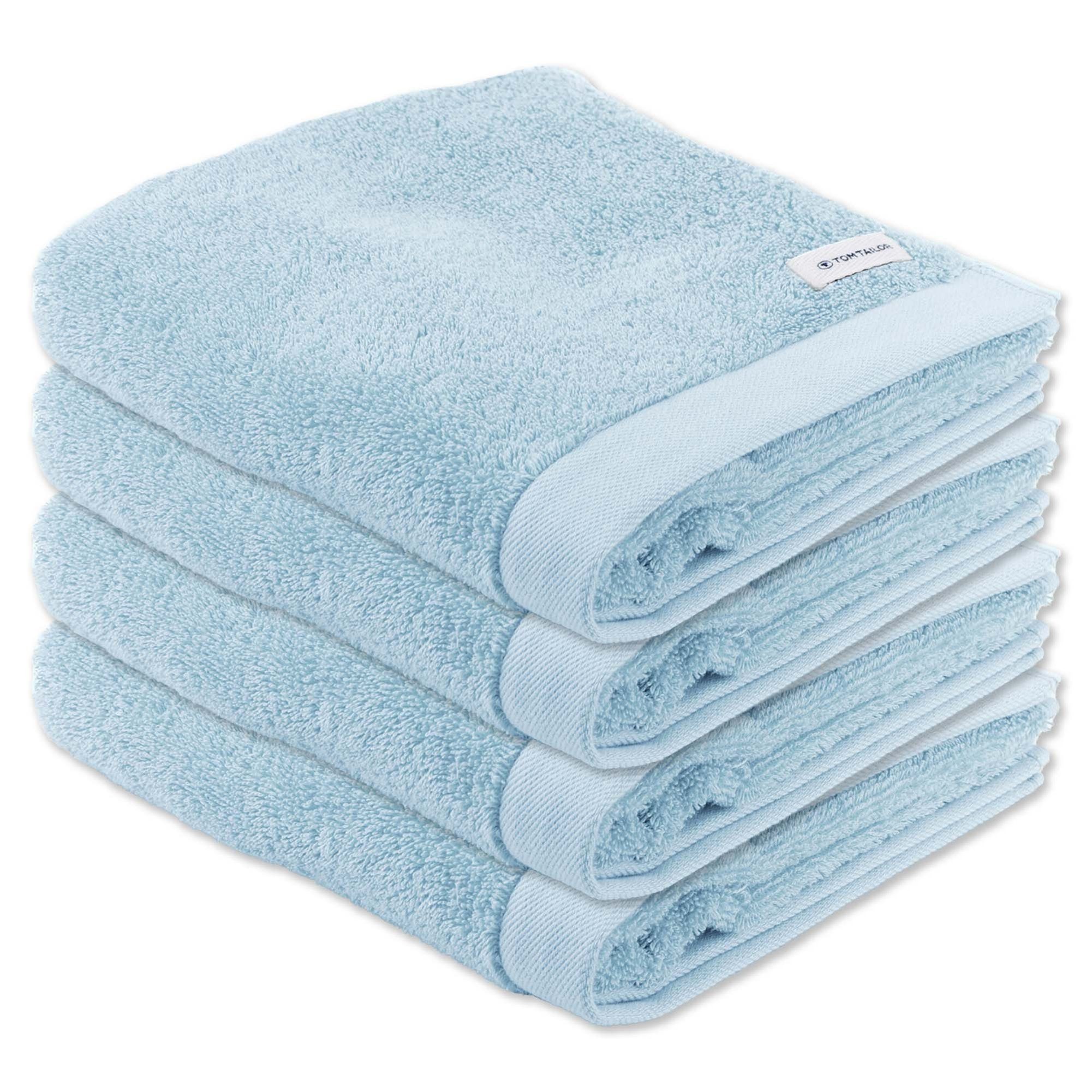TOM TAILOR Handtuch Unisex Handtuch 4er Pack Baumwolle, Frottier (Set, 4-St)