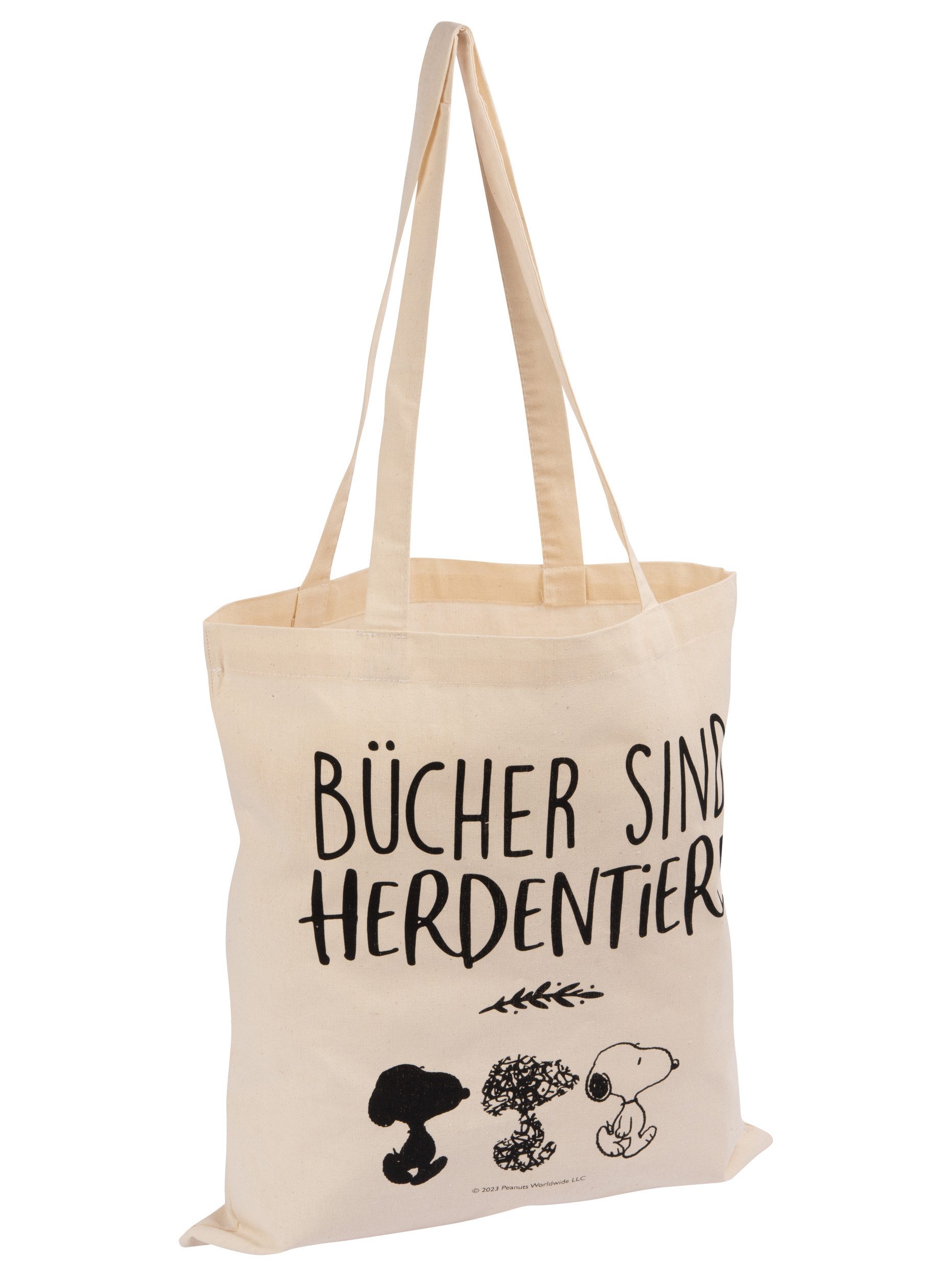 United Labels® Tragetasche Peanuts Snoopy - Bücher sind Herdentiere günstig online kaufen