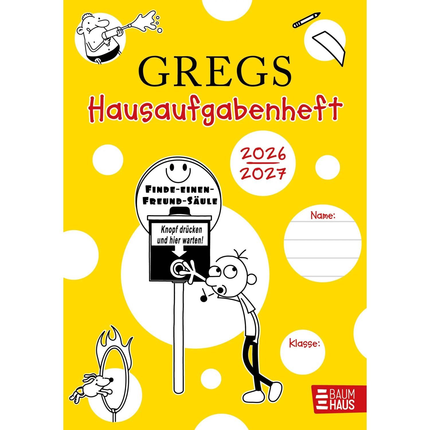 Baumhaus Verlag Schülerkalender Gregs Hausaufgabenheft 2026/2027
