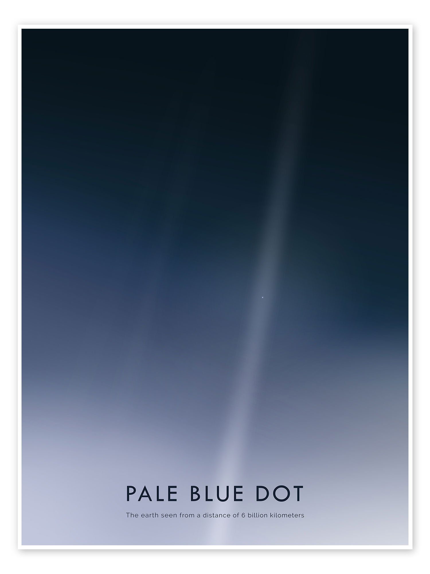 Posterlounge Poster NASA, Pale Blue Dot, Wohnzimmer Grafikdesign