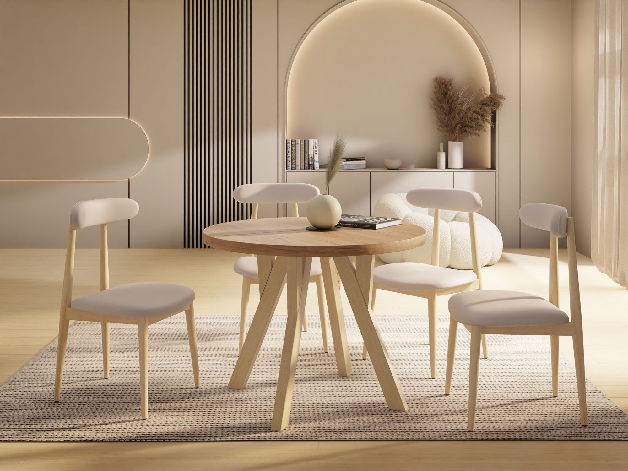 WFL GROUP Esstisch Avero (vier Größen – 80/90/100/100 cm, ausziehbar auf 16 günstig online kaufen