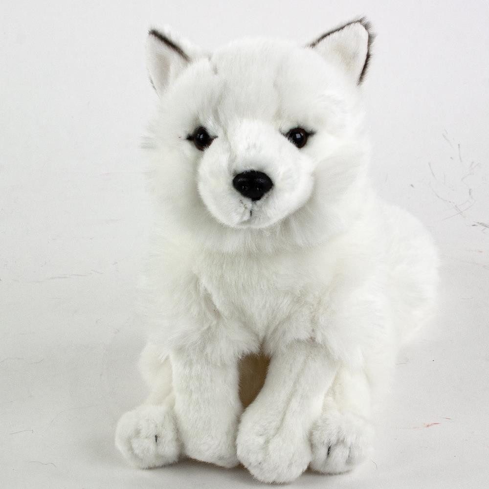 Uni-Toys Kuscheltier Kuscheltier Polarfuchs weiß sitzend 26 cm Uni-Toys (Stofftiere Füchse Plüschtiere, Stofffuchs Plüschfuchs Kuschelfuchs Spielzeug Babys)