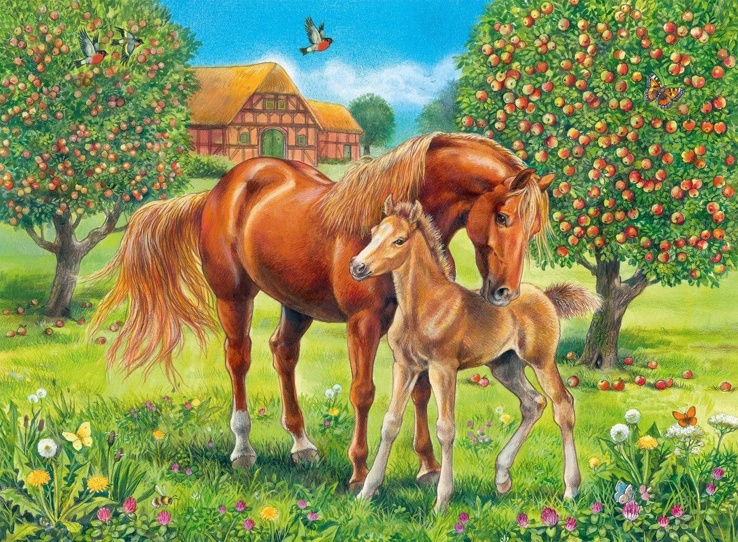 Ravensburger Puzzle Pferdeglück auf Wiese Puzzle günstig online kaufen