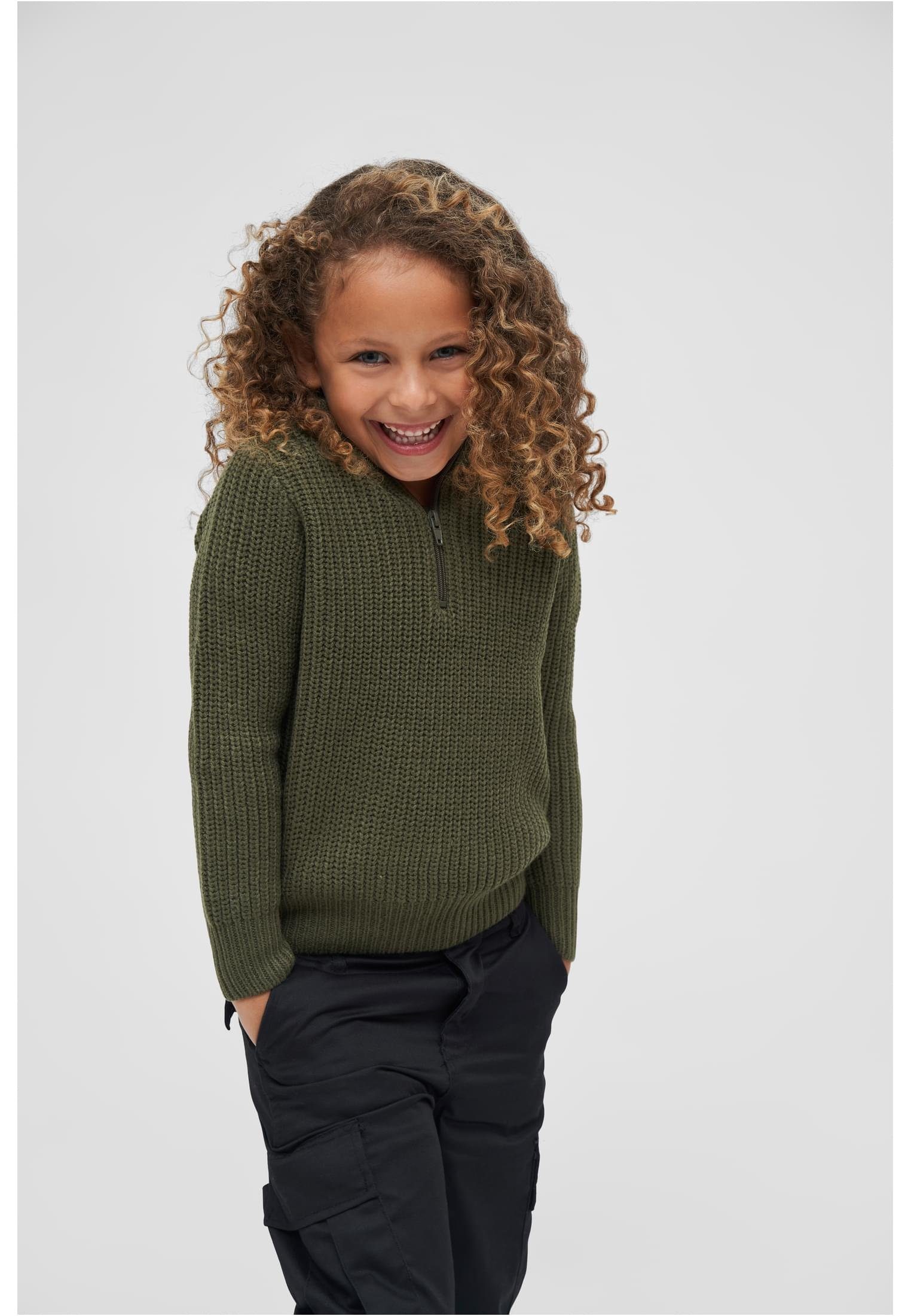 Kinder Kapuzenpullover Brandit Pullover Troyer Kids Marine (1-tlg)