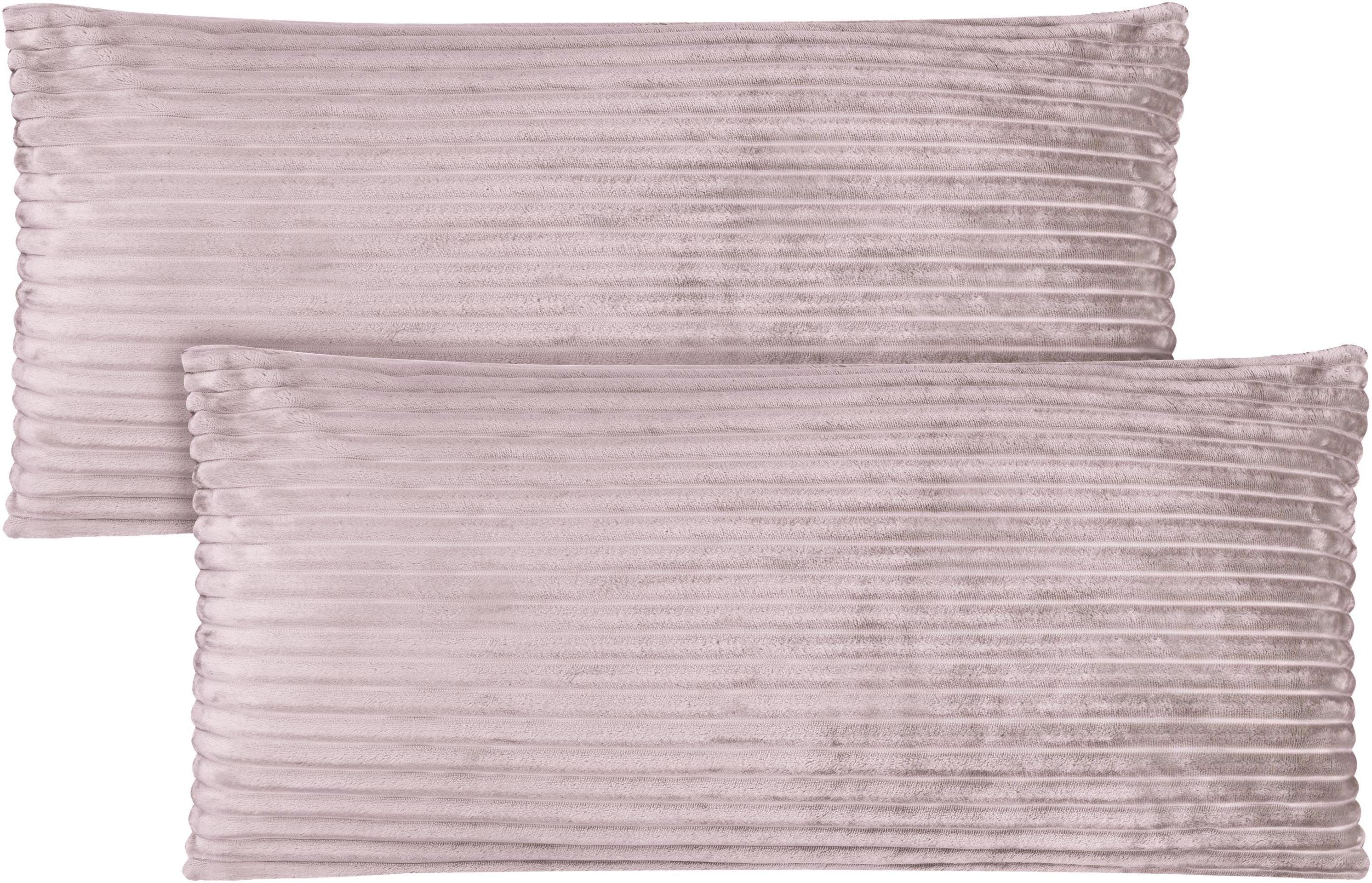 Aspero Kissenbezüge 2 Kissenbezüge aus Streifen-Flanell 40x80 cm, Kopfkisse günstig online kaufen