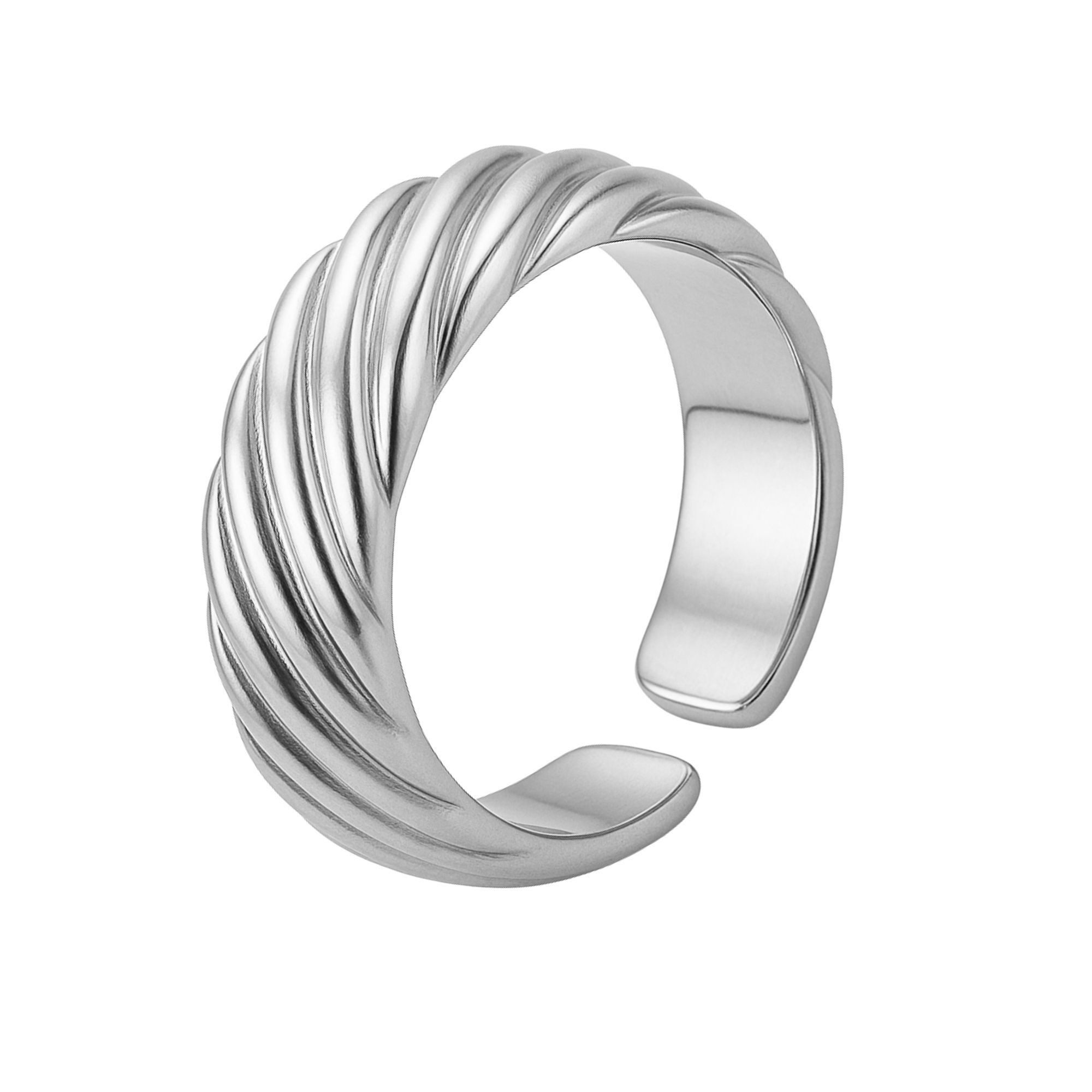 Fingerring Zuleika silberfarben poliert