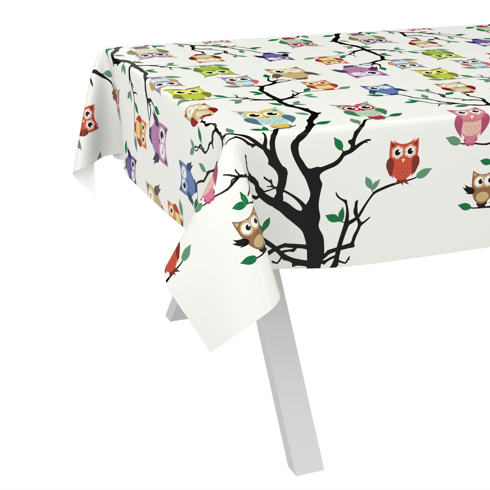 ANRO Tischdecke Wachstuch abwaschbar Eulen Tischwäsche günstig online kaufen