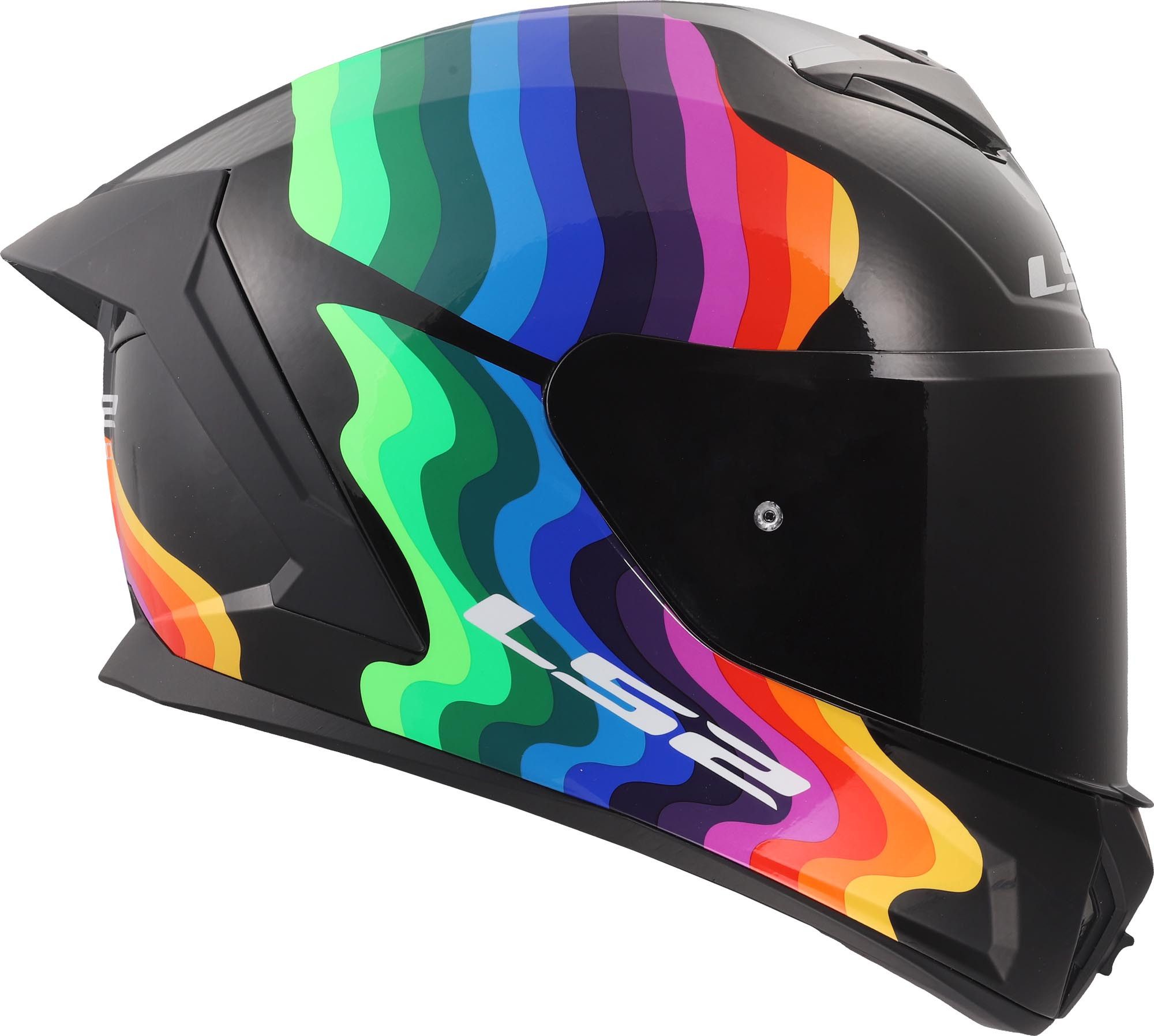 LS2 Motorradhelm FF820 Rapid III Flow Helm, Atmungsaktiv, Pinlock, Ratschenverschluss, Waschbar, ECE 22.06