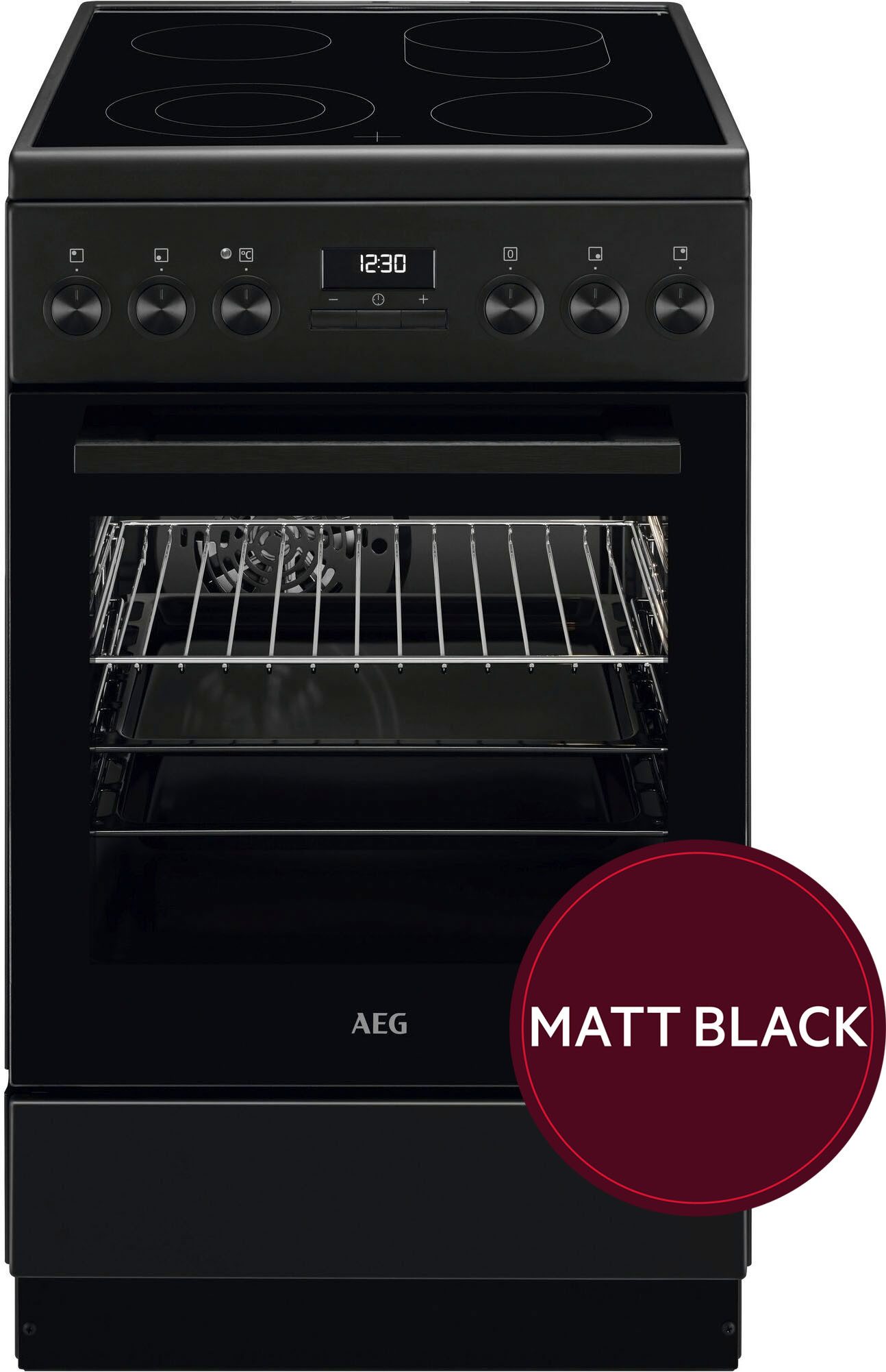 AEG Elektro-Standherd CCB54492BB, mit Teilauszug, Gleichmäßiges Garen auf 3 Ebenen mit 8 Programmen,inkl. Zubehör, Timer