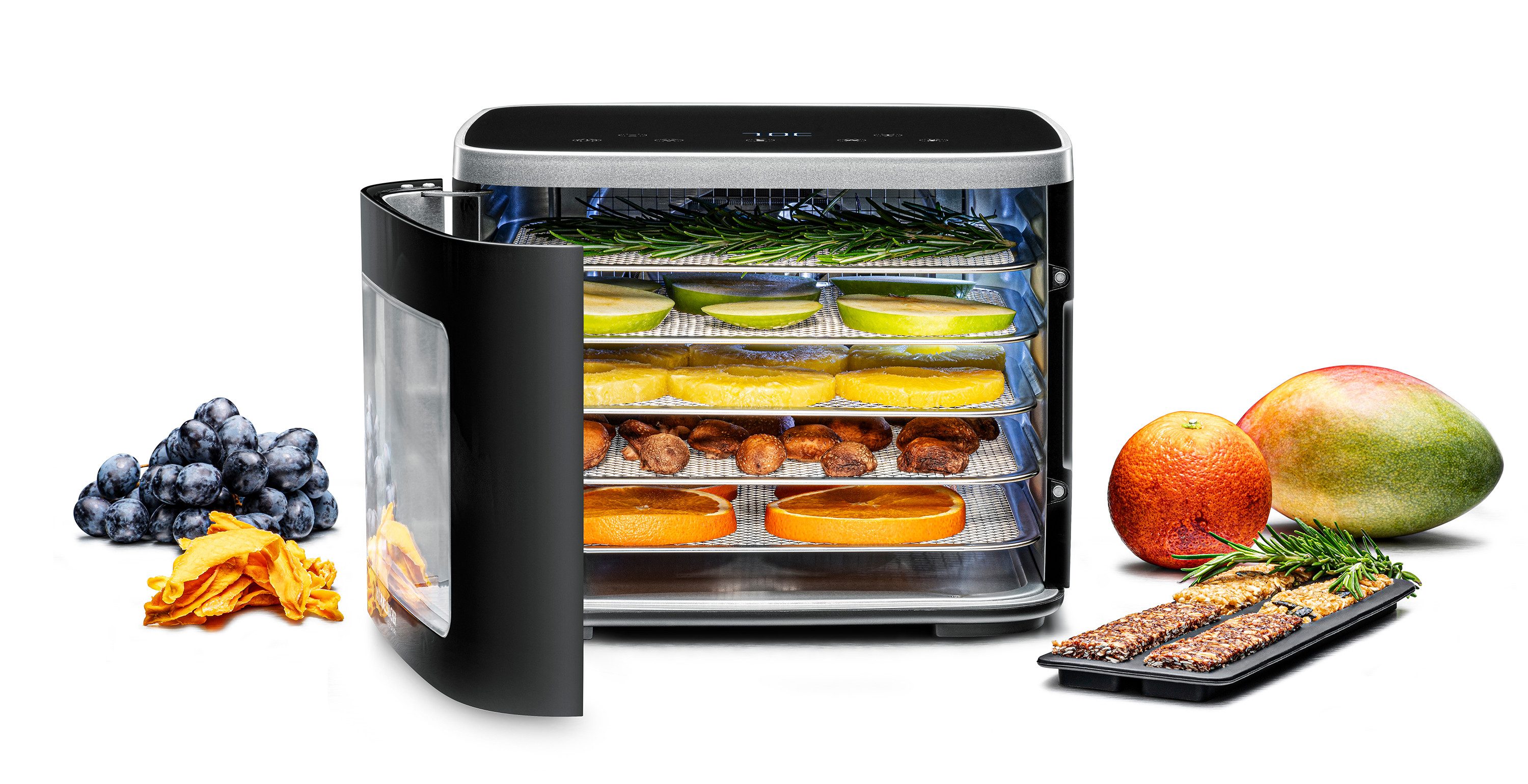 Rommelsbacher Dörrautomat DA 450 450 W, 5 Etagen, präzise Temperaturregelung von 35-80°C, unbeheizter Betrieb möglich