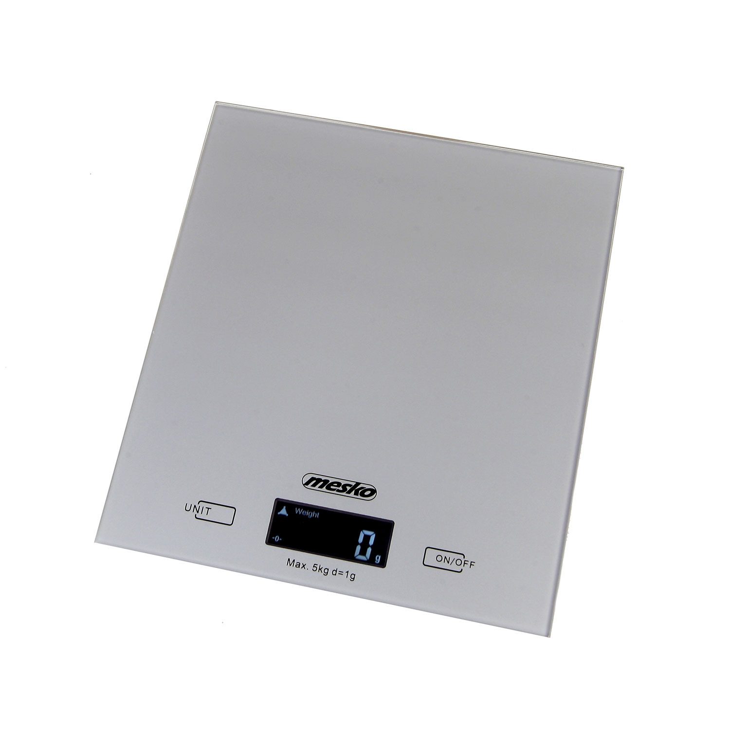 Mesko Küchenwaage Mesko MS 3145 Elektronische Küchenwaage bis 5 kg silber